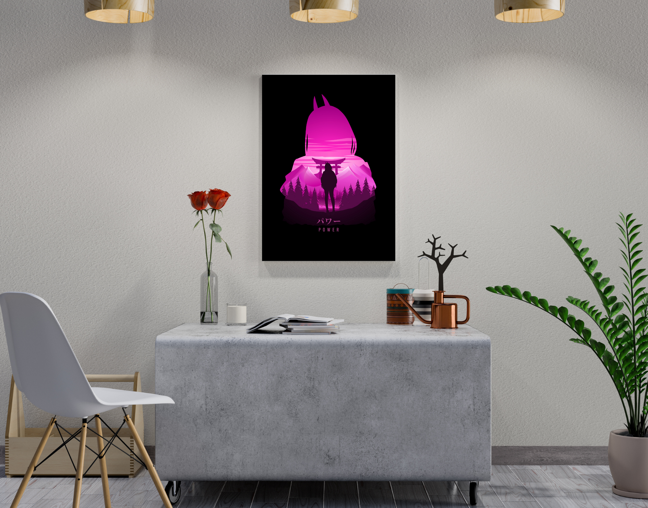 "POWER - CHAINSAW MAN"- Shiny & Sturdy Metallic Poster Art That Pops & Sticks