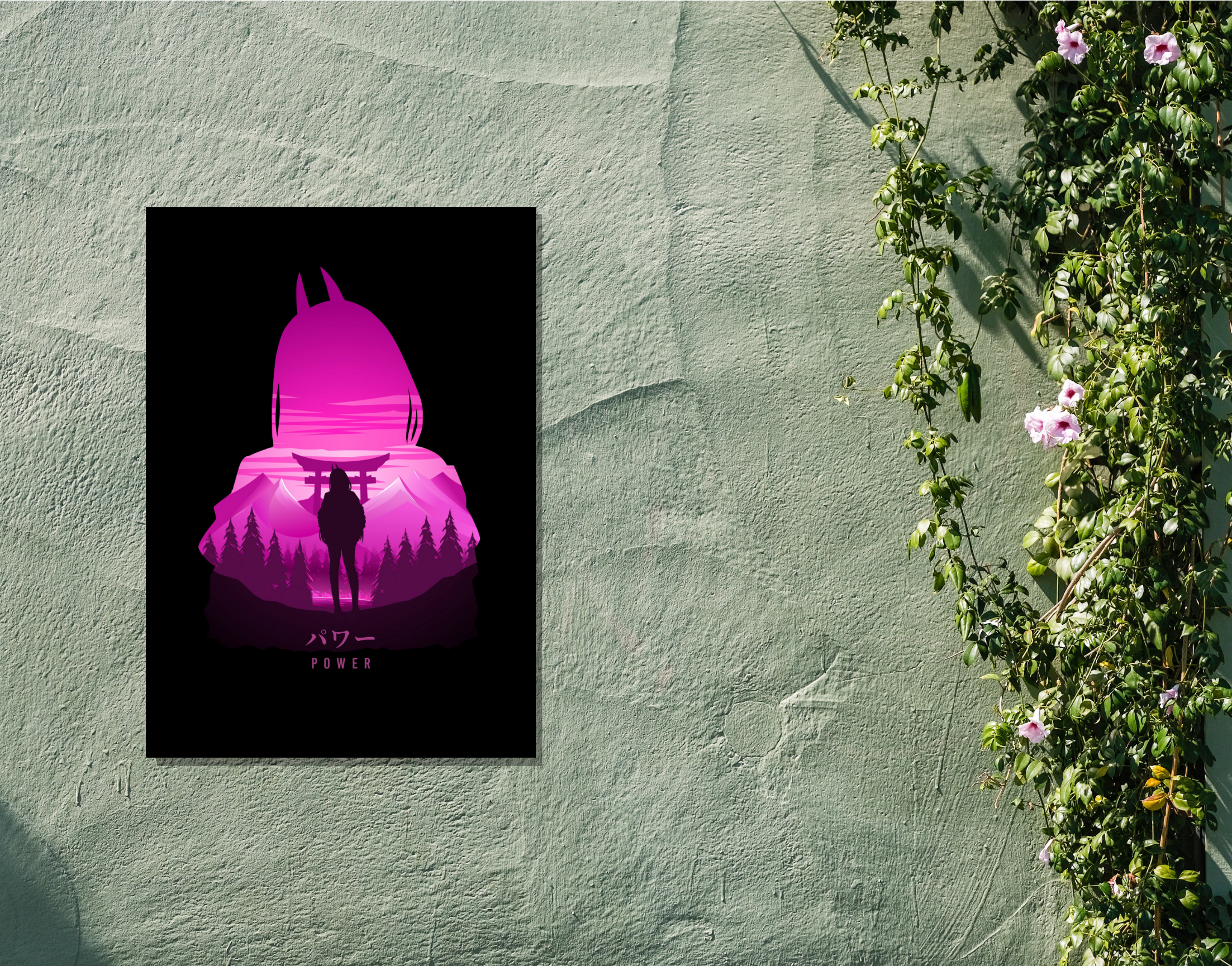 "POWER - CHAINSAW MAN"- Shiny & Sturdy Metallic Poster Art That Pops & Sticks