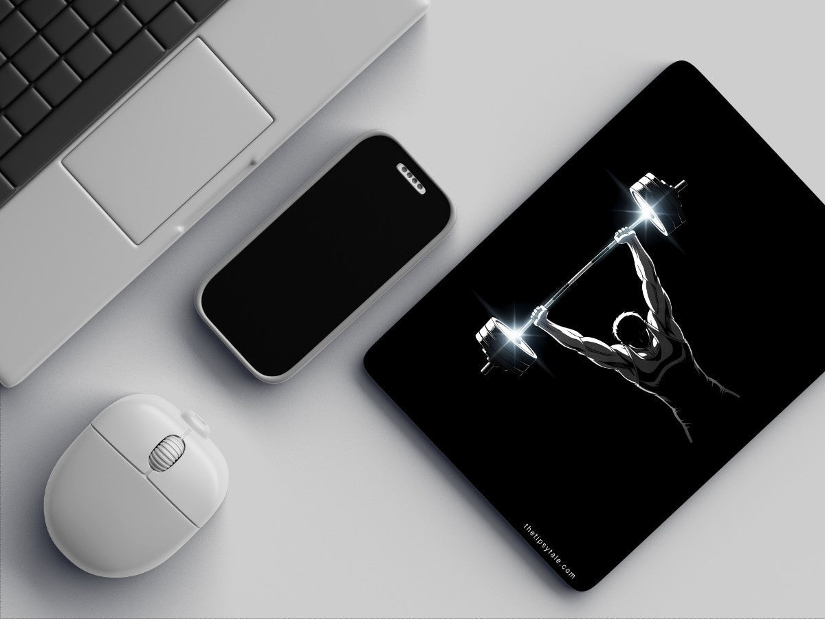 "Power: Weightlifter " Mousepad Enhance Your Workspace with Style