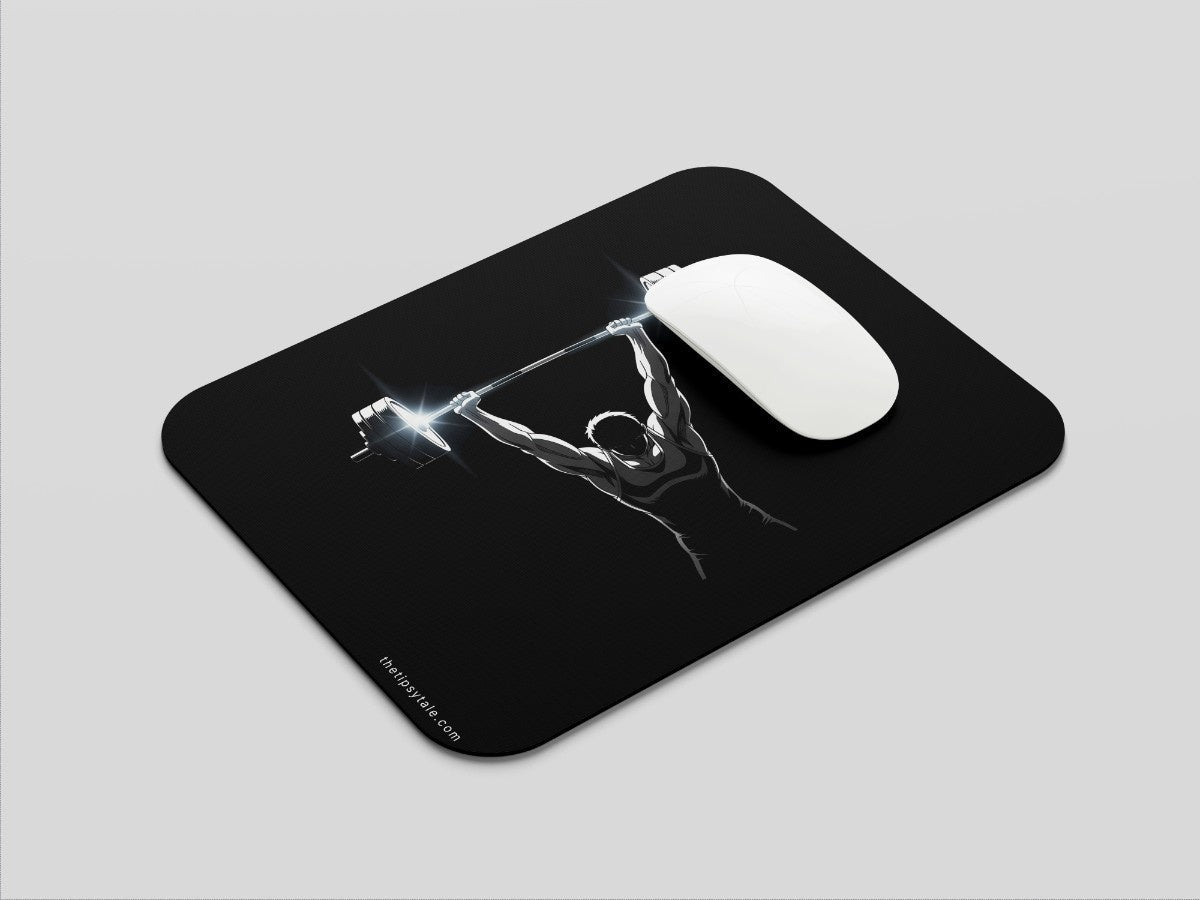 "Power: Weightlifter " Mousepad Enhance Your Workspace with Style