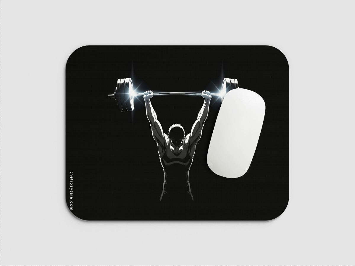 "Power: Weightlifter " Mousepad Enhance Your Workspace with Style
