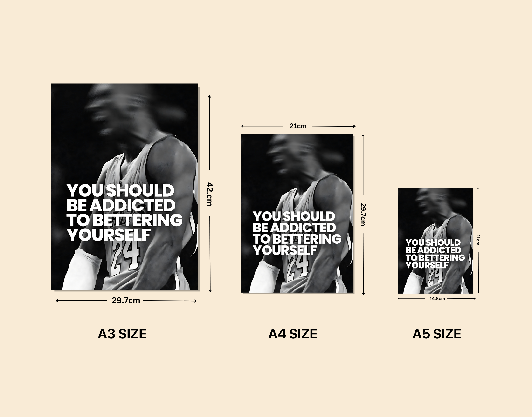 "Motivational: NMB Kobe Bryant"- Shiny & Sturdy Metallic Poster Art That Pops & Sticks