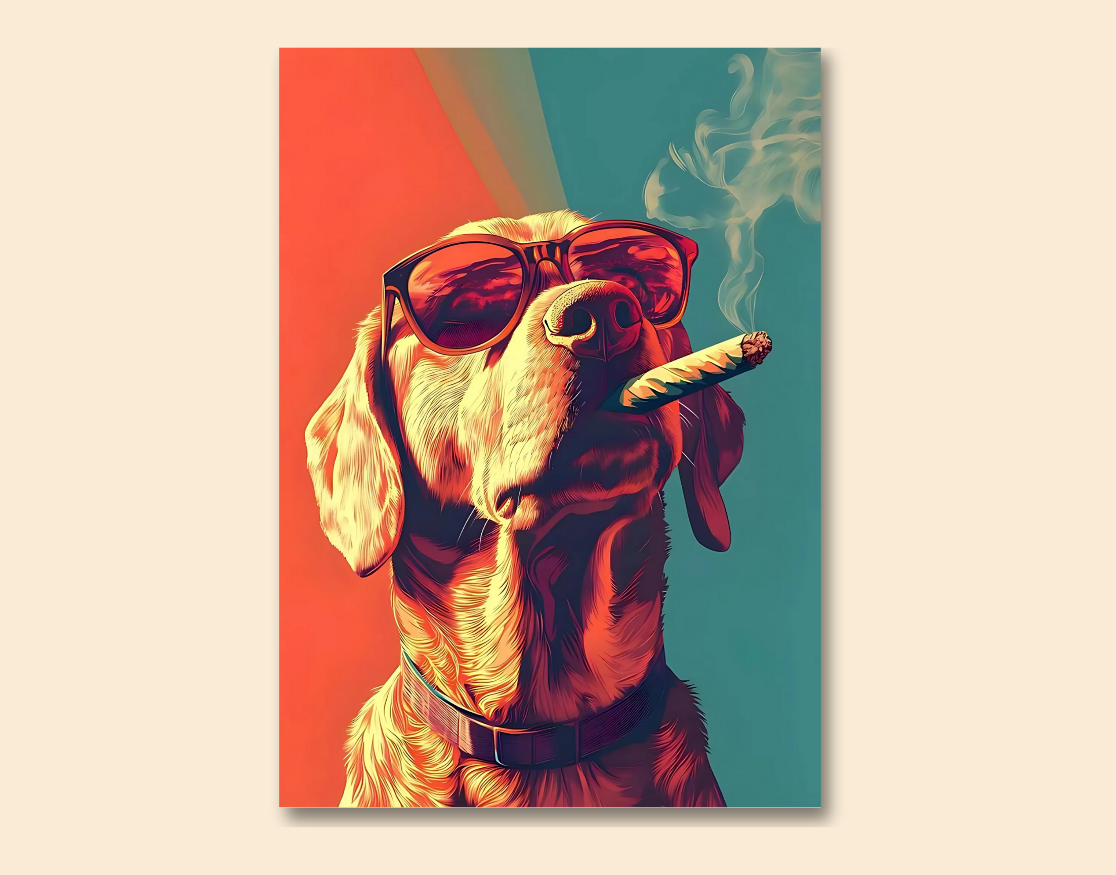"Boss Dog #Smoke Edition"- Shiny & Sturdy Metallic Poster Art That Pops & Sticks