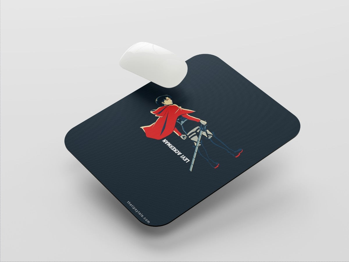 "Attack On Titan : Levi Ackerman Anime" Mousepad Enhance Your Workspace with Style