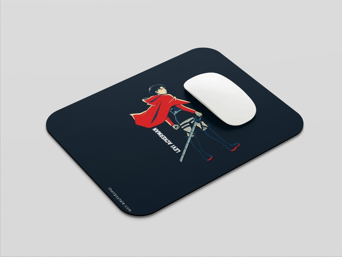 "Attack On Titan : Levi Ackerman Anime" Mousepad Enhance Your Workspace with Style