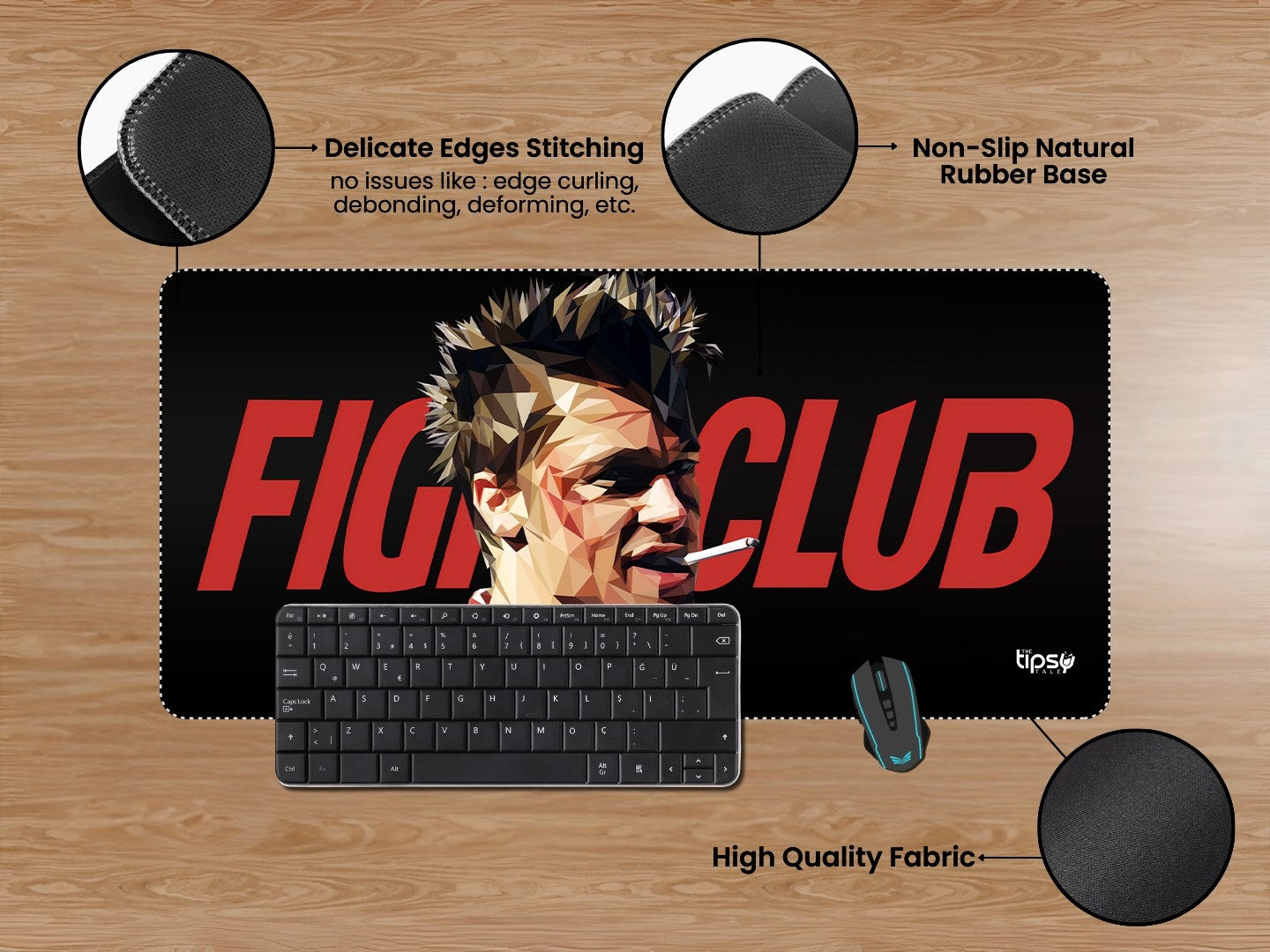 "FIGHT CLUB - BRAD PITT - ENTERTAINMENT EDITION" Gaming Mousepad Elevate Your Gaming Experience