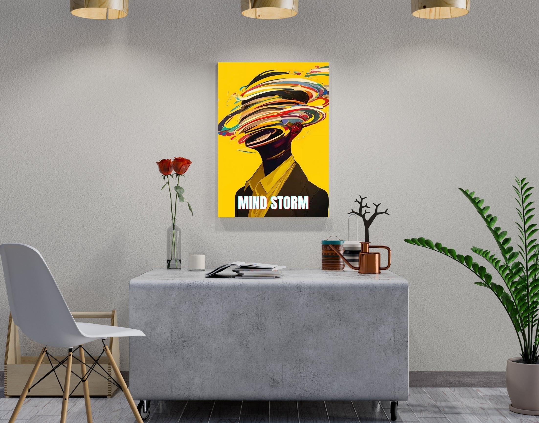"Mind Storm"- Shiny & Sturdy Metallic Poster Art That Pops & Sticks