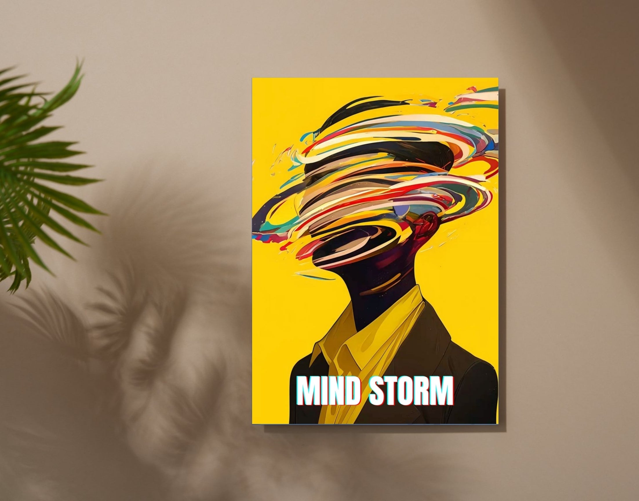 "Mind Storm"- Shiny & Sturdy Metallic Poster Art That Pops & Sticks