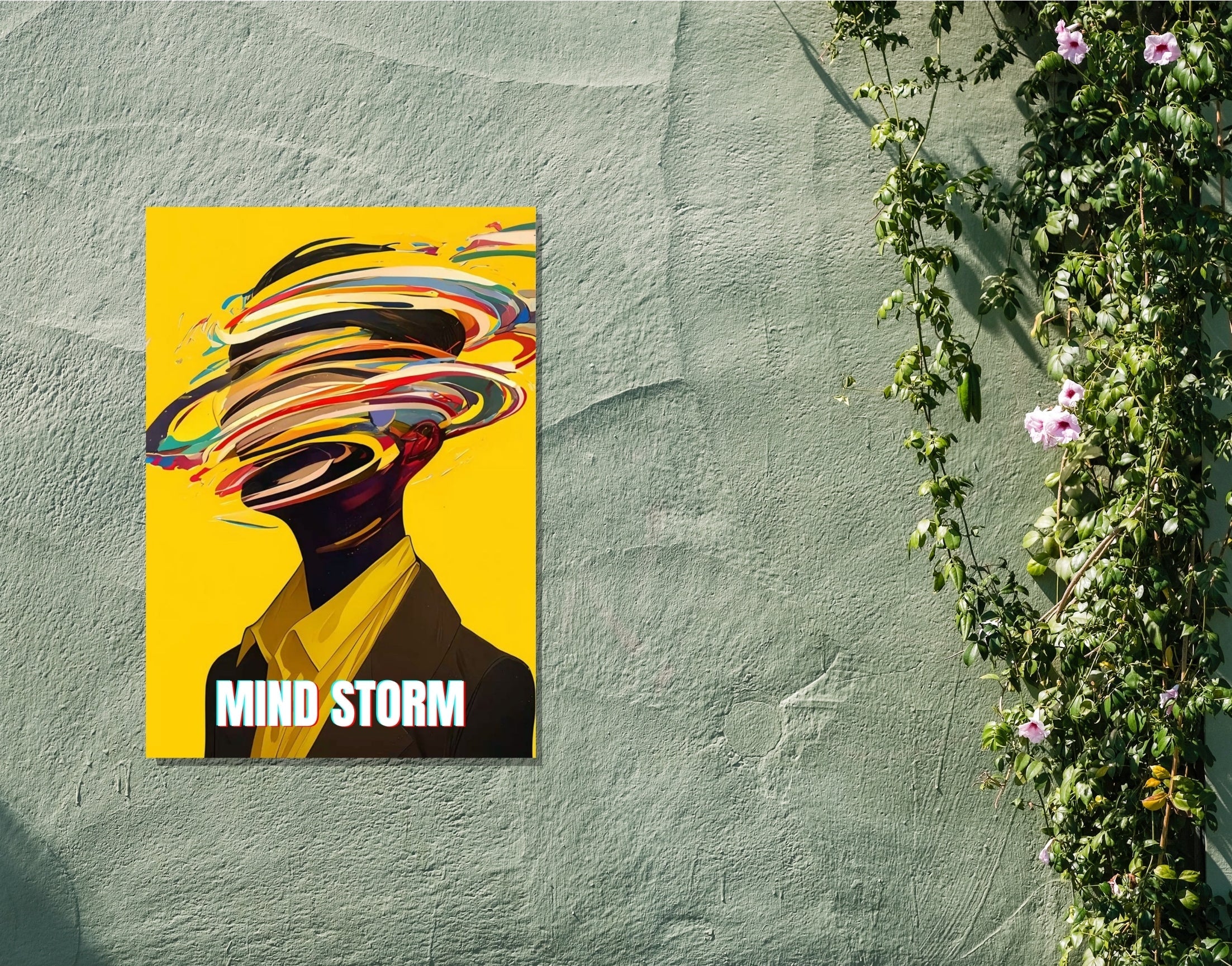 "Mind Storm"- Shiny & Sturdy Metallic Poster Art That Pops & Sticks