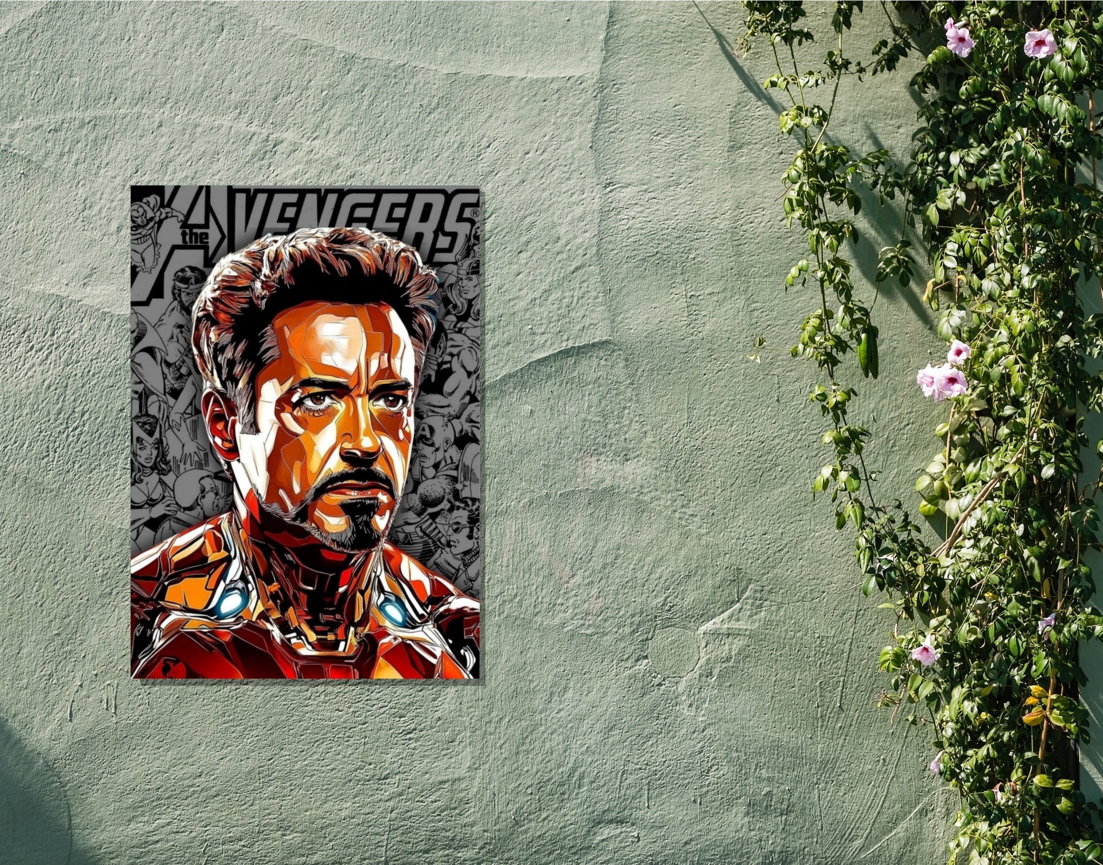"Iron Man Marvel: #Avengers "- Shiny & Sturdy Metallic Poster Art That Pops & Sticks