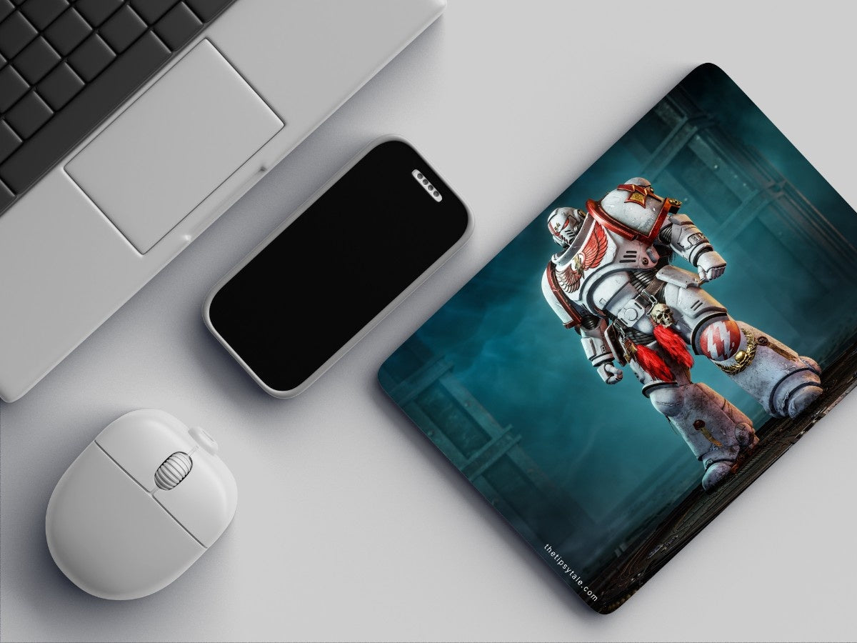 "Marine 2 - Warhammer White Scars " Mousepad Enhance Your Workspace with Style