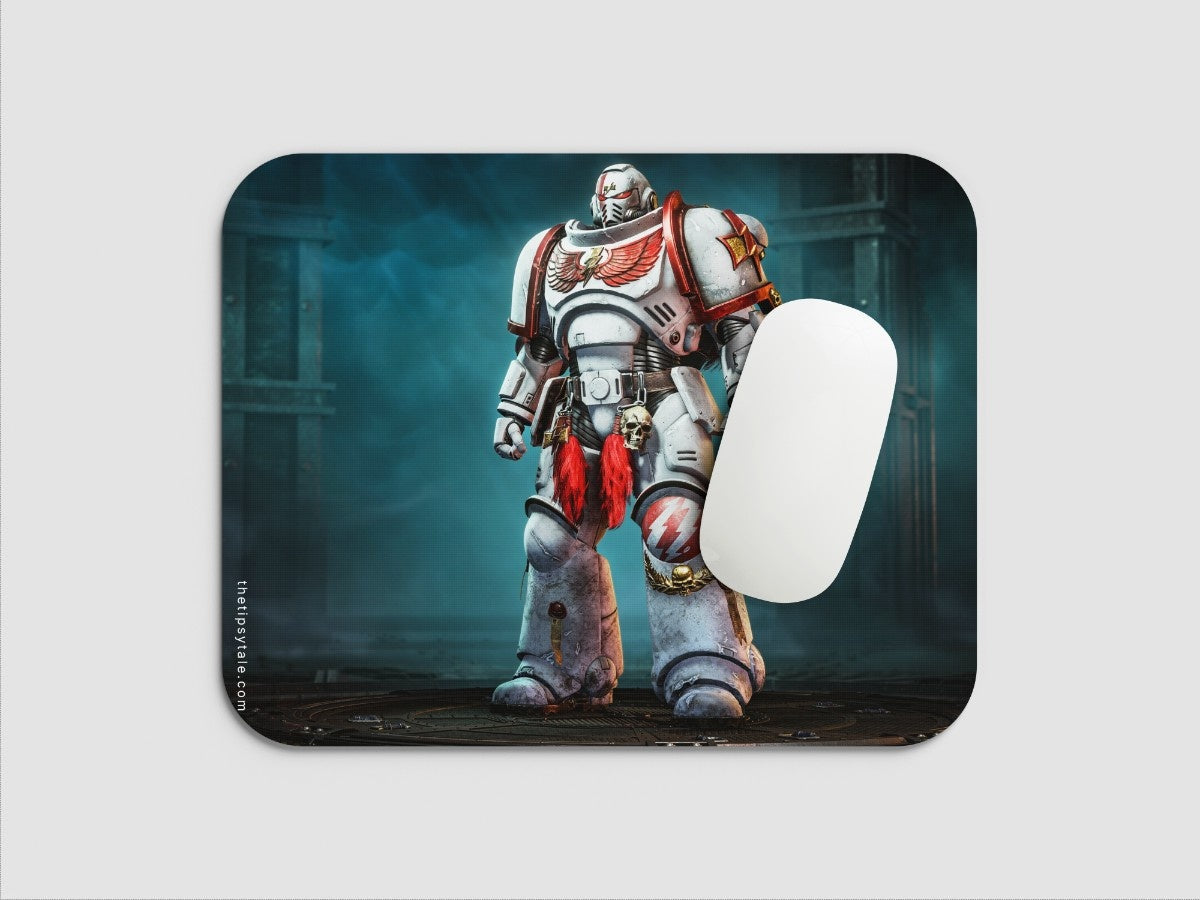 "Marine 2 - Warhammer White Scars " Mousepad Enhance Your Workspace with Style
