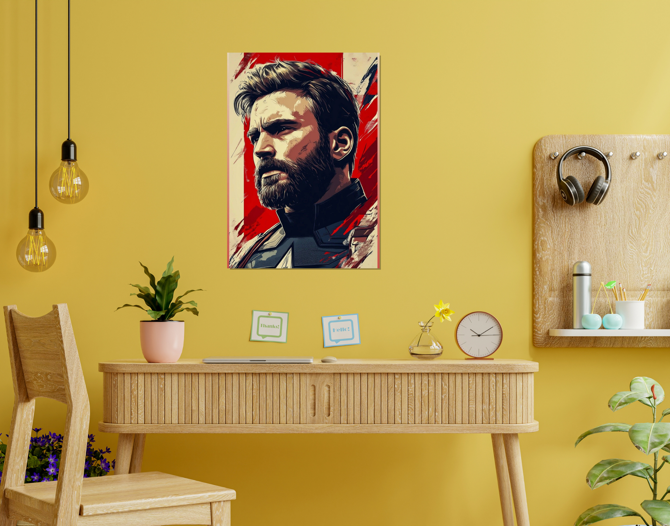 "Captain America"- Shiny & Sturdy Metallic Poster Art That Pops & Sticks