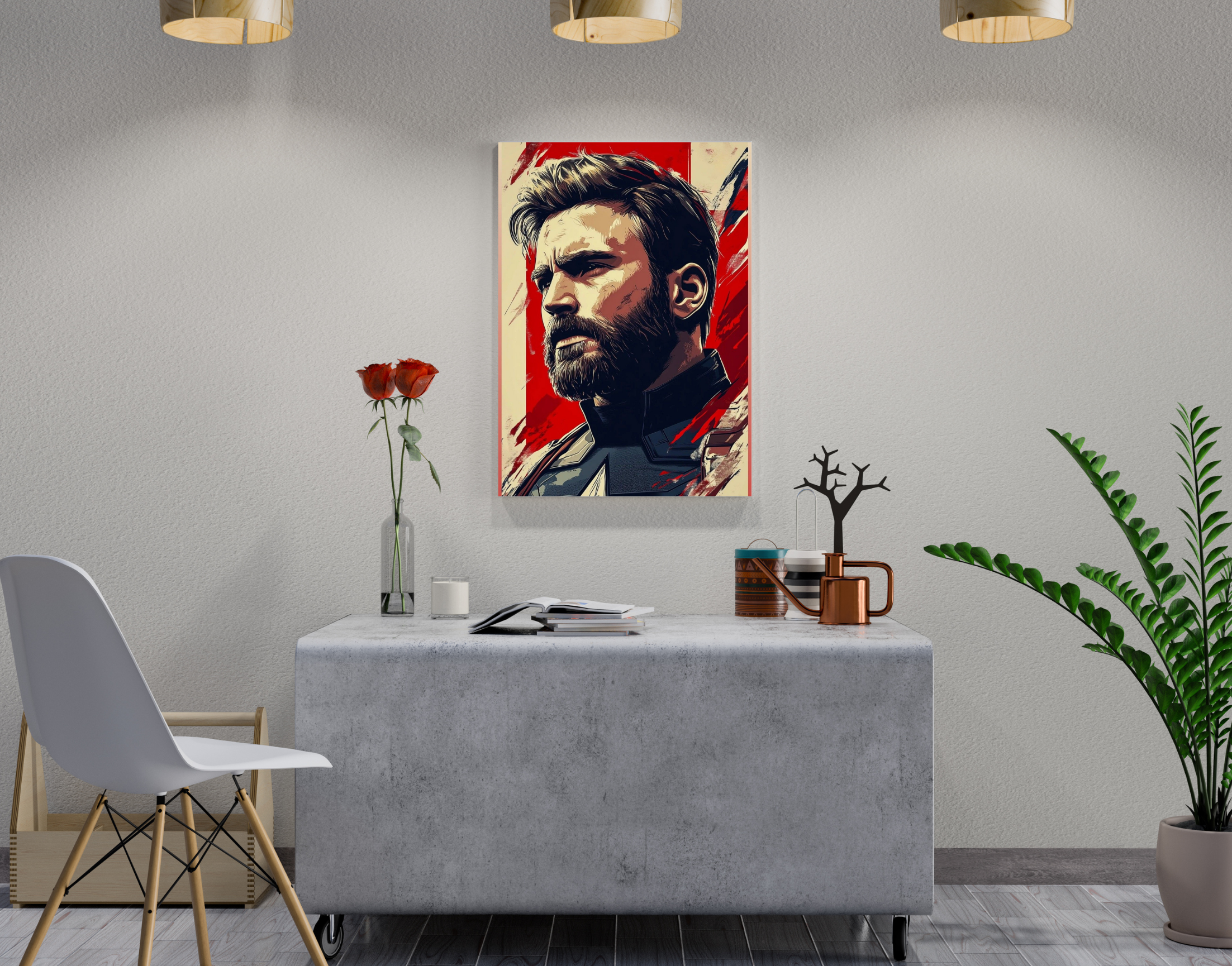 "Captain America"- Shiny & Sturdy Metallic Poster Art That Pops & Sticks