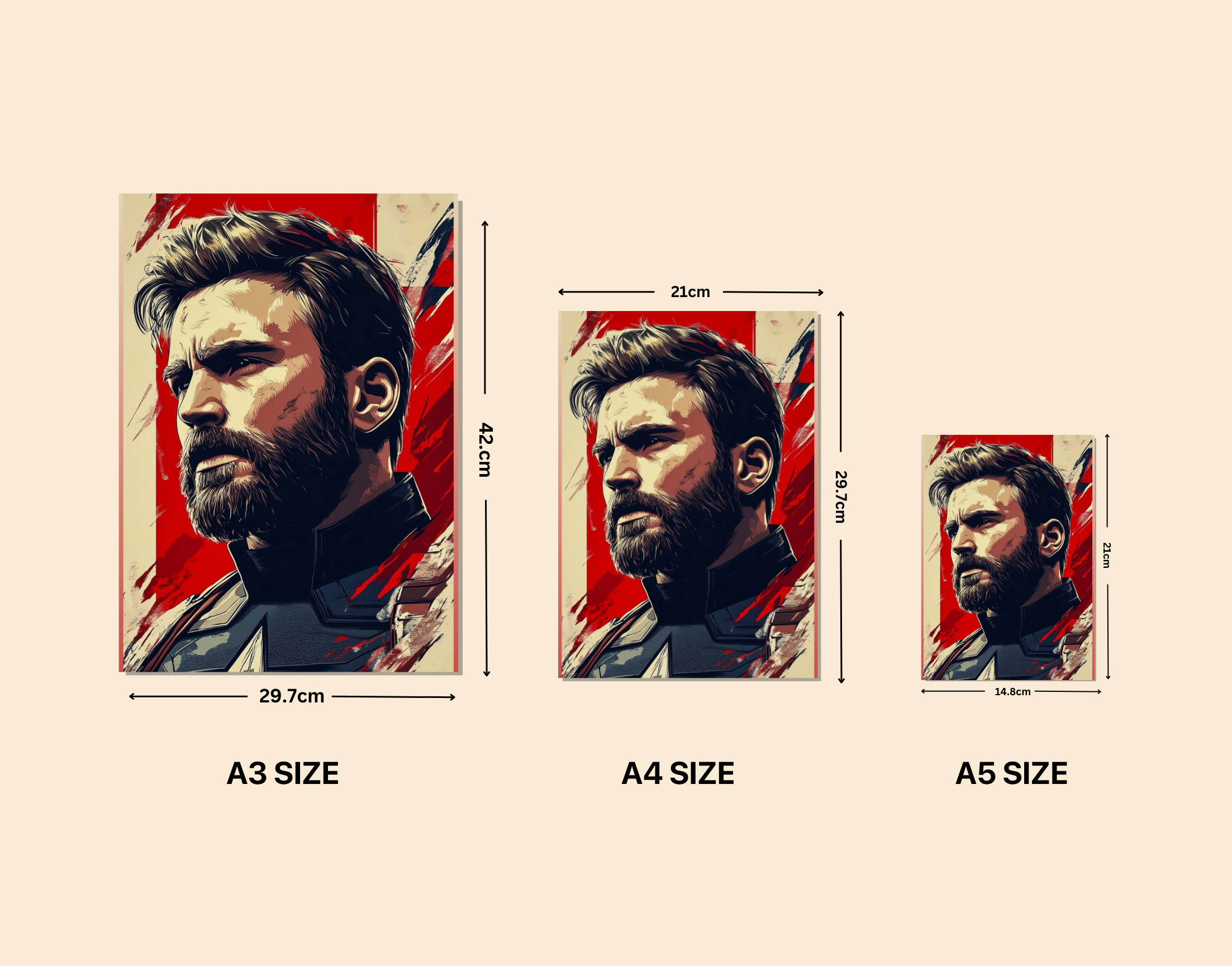 "Captain America"- Shiny & Sturdy Metallic Poster Art That Pops & Sticks