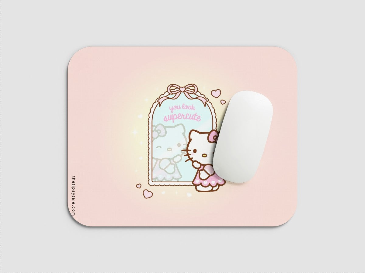 "Hello Kitty: Mirror View" Mousepad Enhance Your Workspace with Style