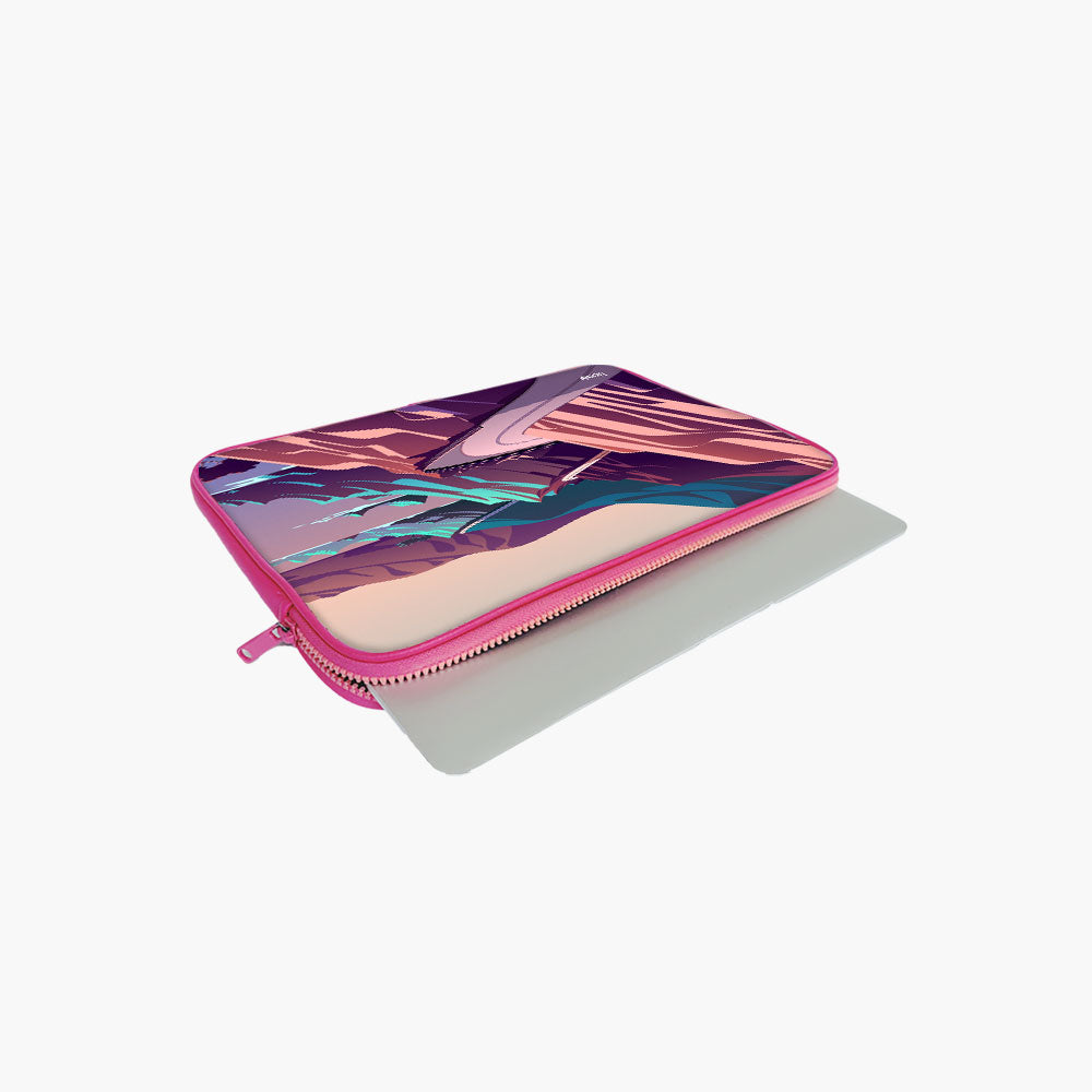 "Scenic Road Illustration" Laptop Sleeves:Bold Modern Design for Every Size