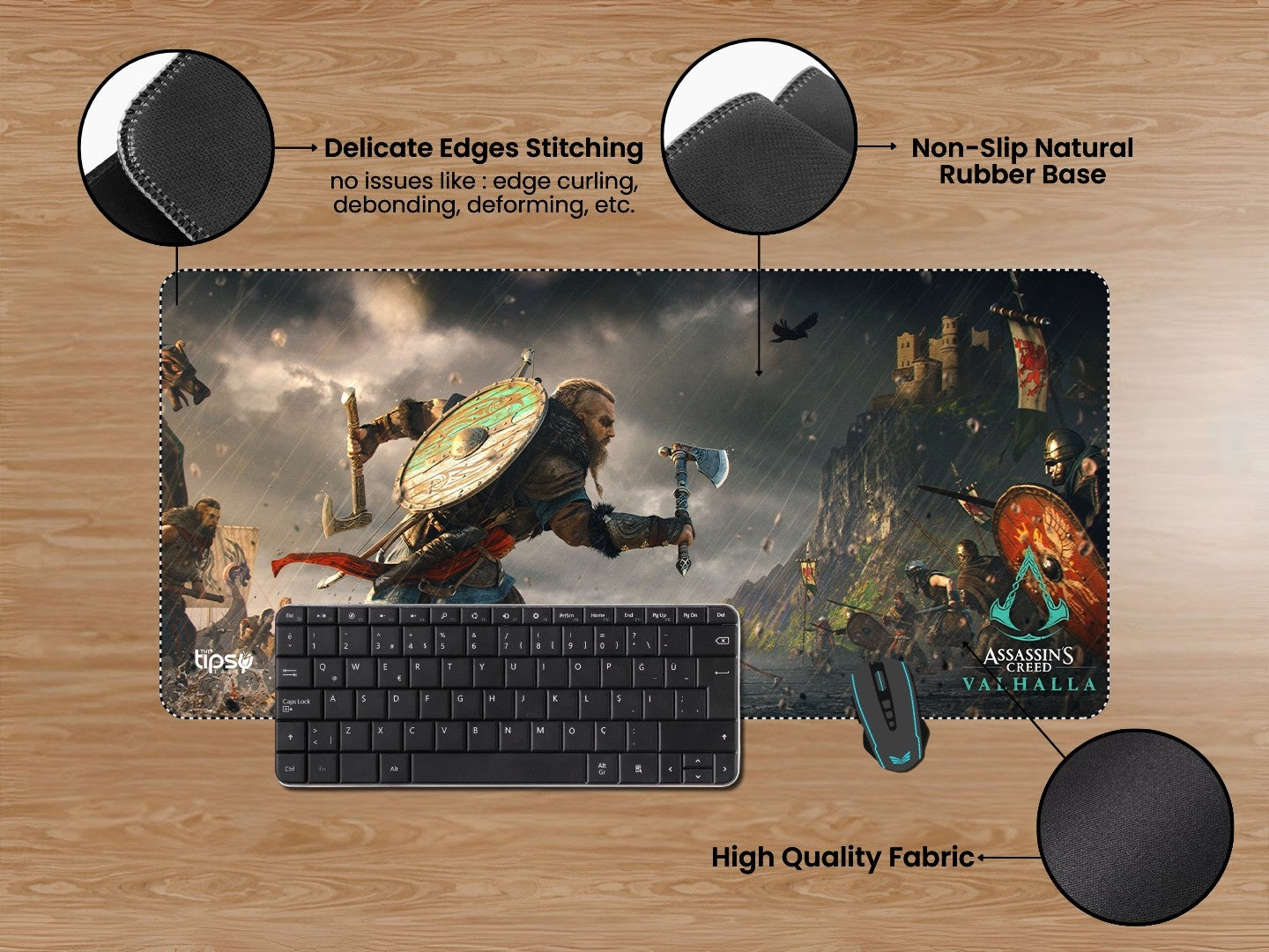 "ASSASSINS CREED VALHALLA EIVOR VIKING" Gaming Mousepad Elevate Your Gaming Experience