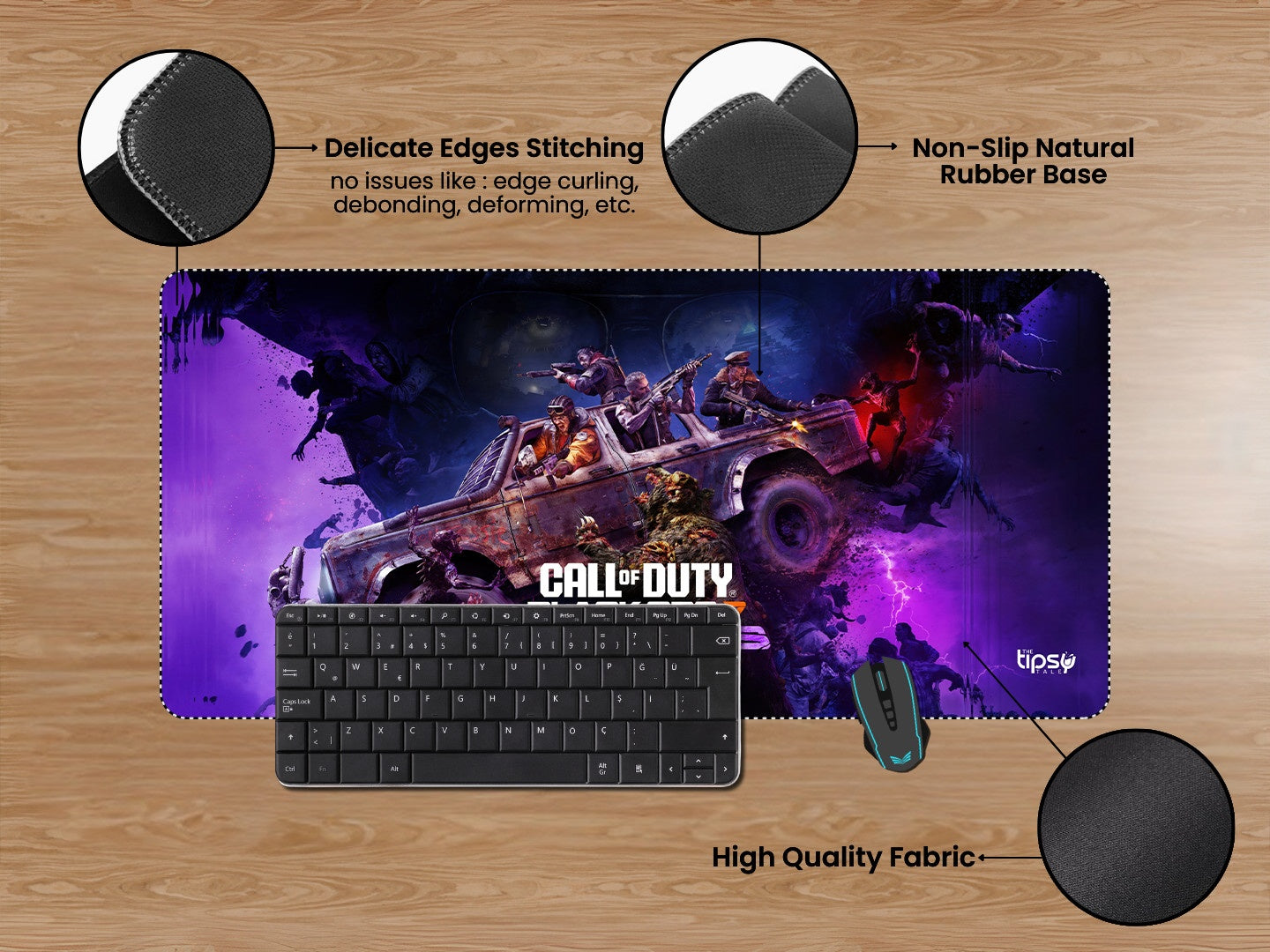 "CALL OF DUTY BLACK OPS 7 ZOMBIES" Gaming Mousepad Elevate Your Gaming Experience