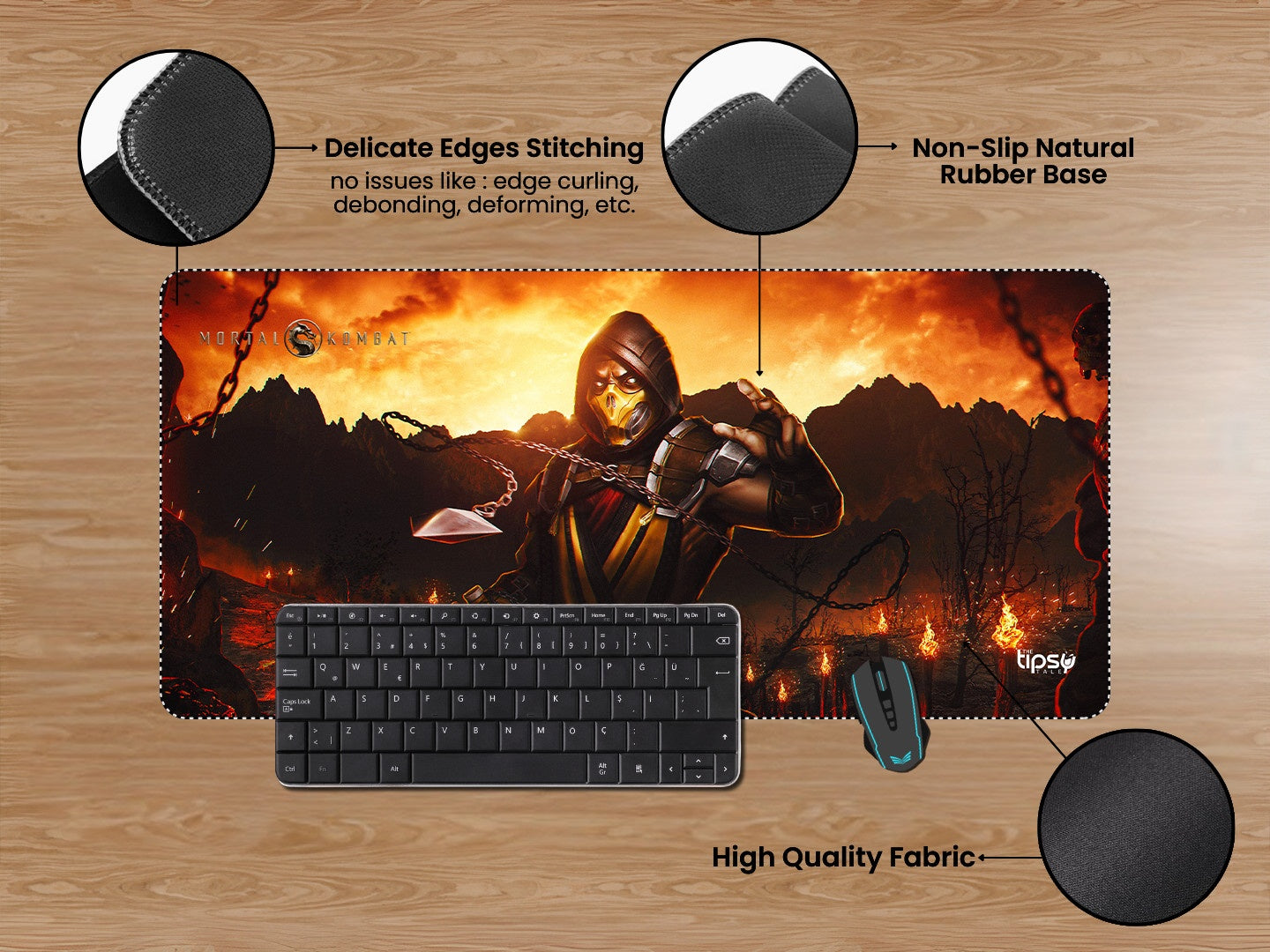 "SCORPION MORTAL KOMBAT" Gaming Mousepad Elevate Your Gaming Experience