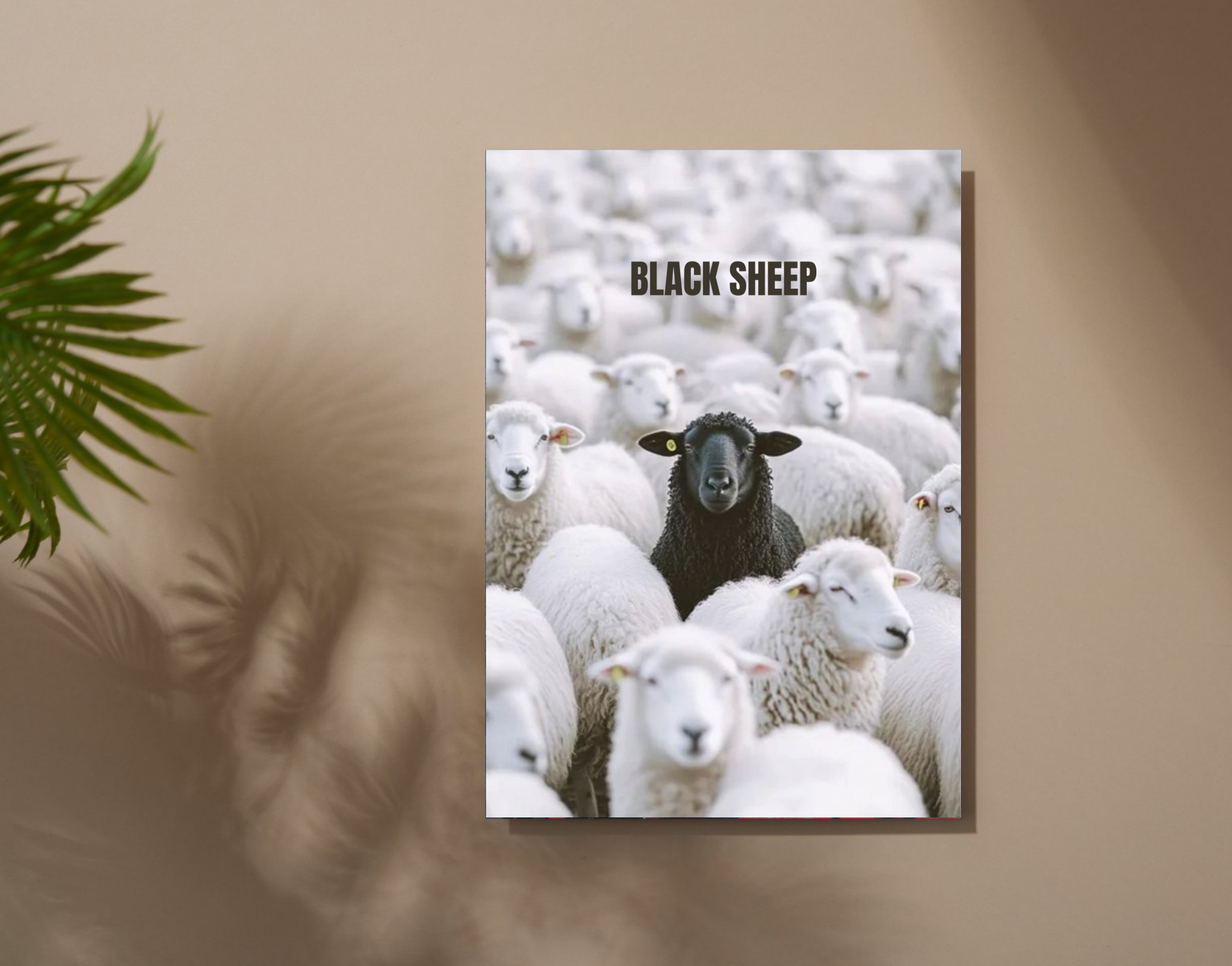 "Stand Out In The crowd #Black Sheep"- Shiny & Sturdy Metallic Poster Art That Pops & Sticks