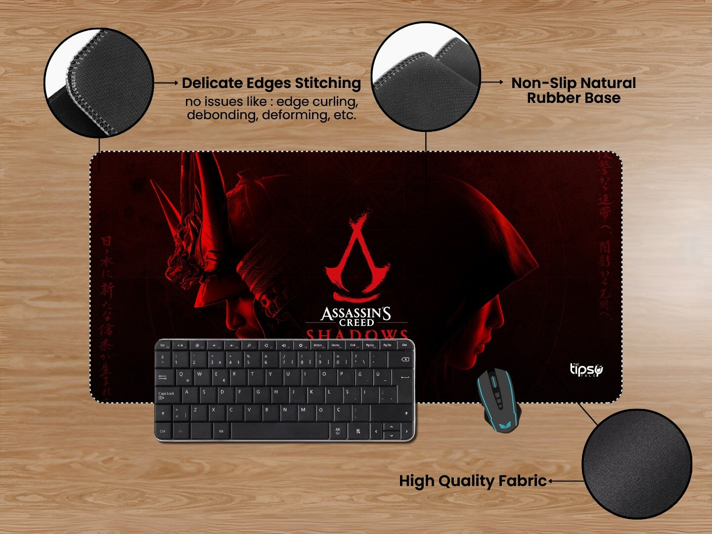 "ASSASSIN'S CREED SHADOW - YASUKE & NAOE " Gaming Mousepad Elevate Your Gaming Experience