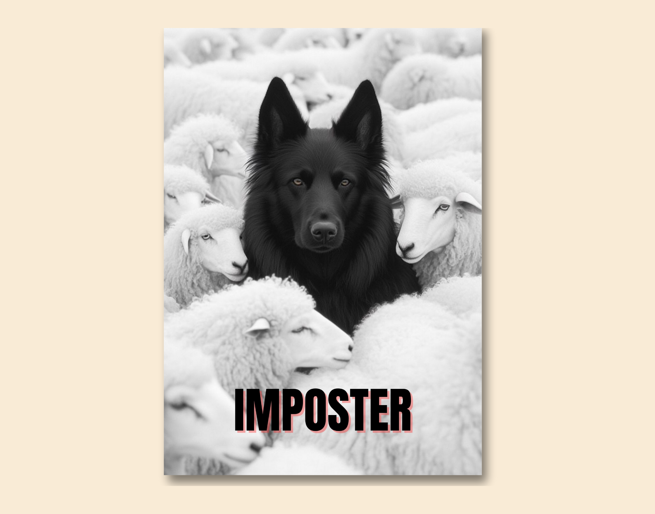 "Imposter- #Black Dog"- Shiny & Sturdy Metallic Poster Art That Pops & Sticks