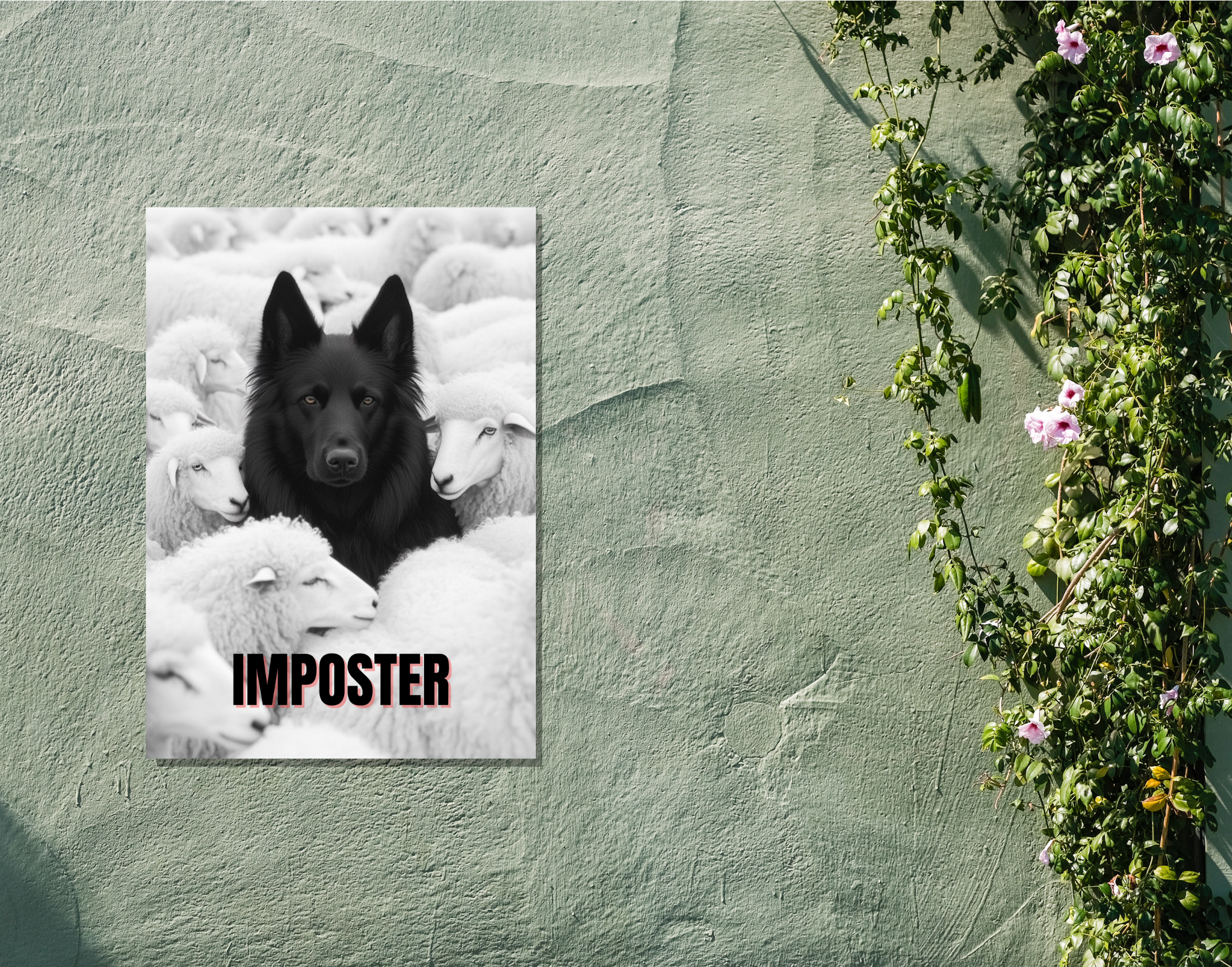 "Imposter- #Black Dog"- Shiny & Sturdy Metallic Poster Art That Pops & Sticks