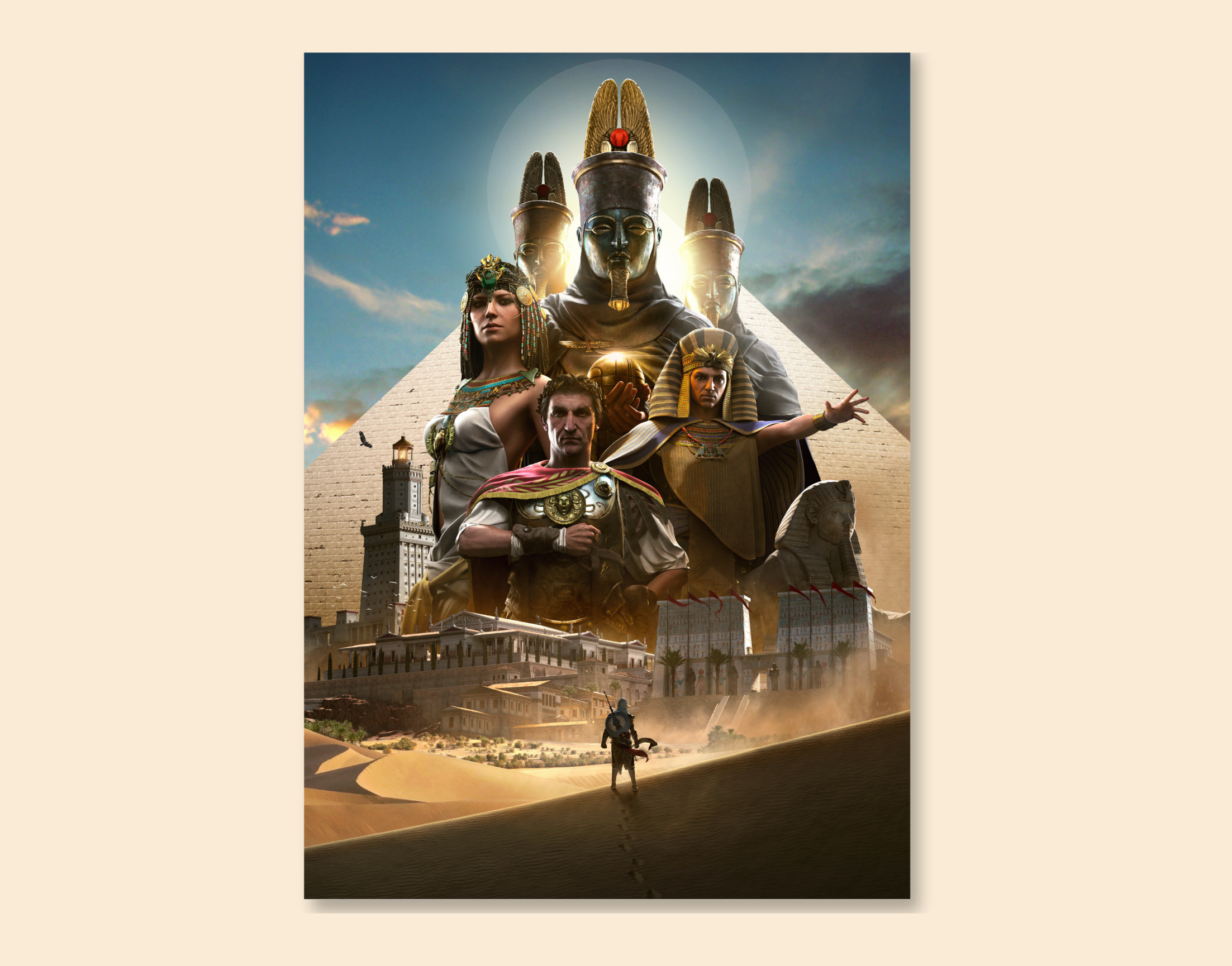 "EGYPT THROUGH THE PYRAMID: Assassin's Creed"- Shiny & Sturdy Metallic Poster Art That Pops & Sticks (Literally!)