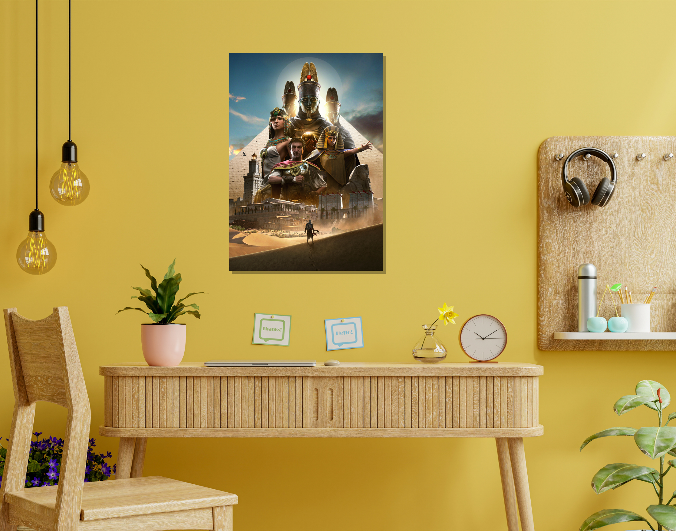 "EGYPT THROUGH THE PYRAMID: Assassin's Creed"- Shiny & Sturdy Metallic Poster Art That Pops & Sticks (Literally!)