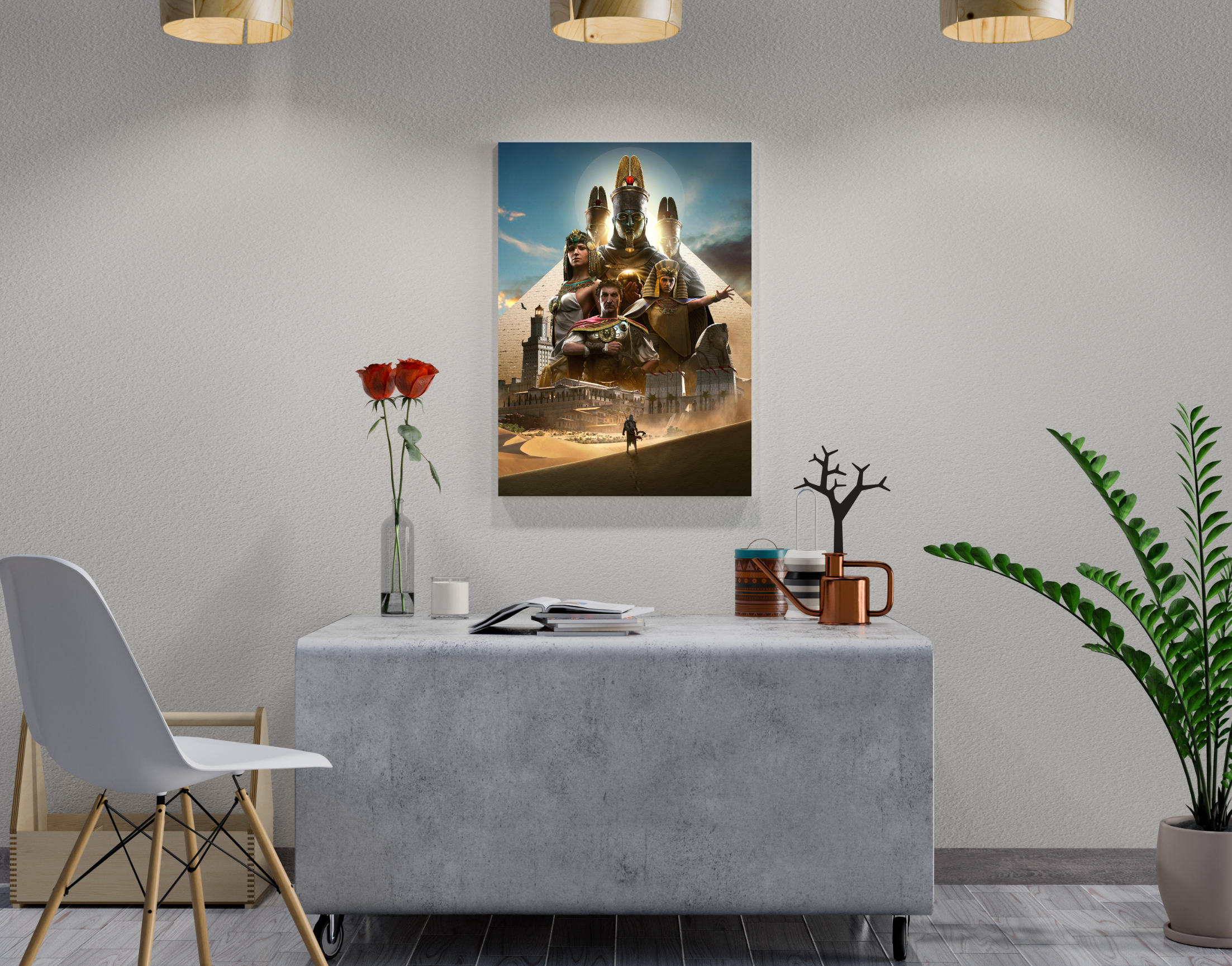 "EGYPT THROUGH THE PYRAMID: Assassin's Creed"- Shiny & Sturdy Metallic Poster Art That Pops & Sticks (Literally!)