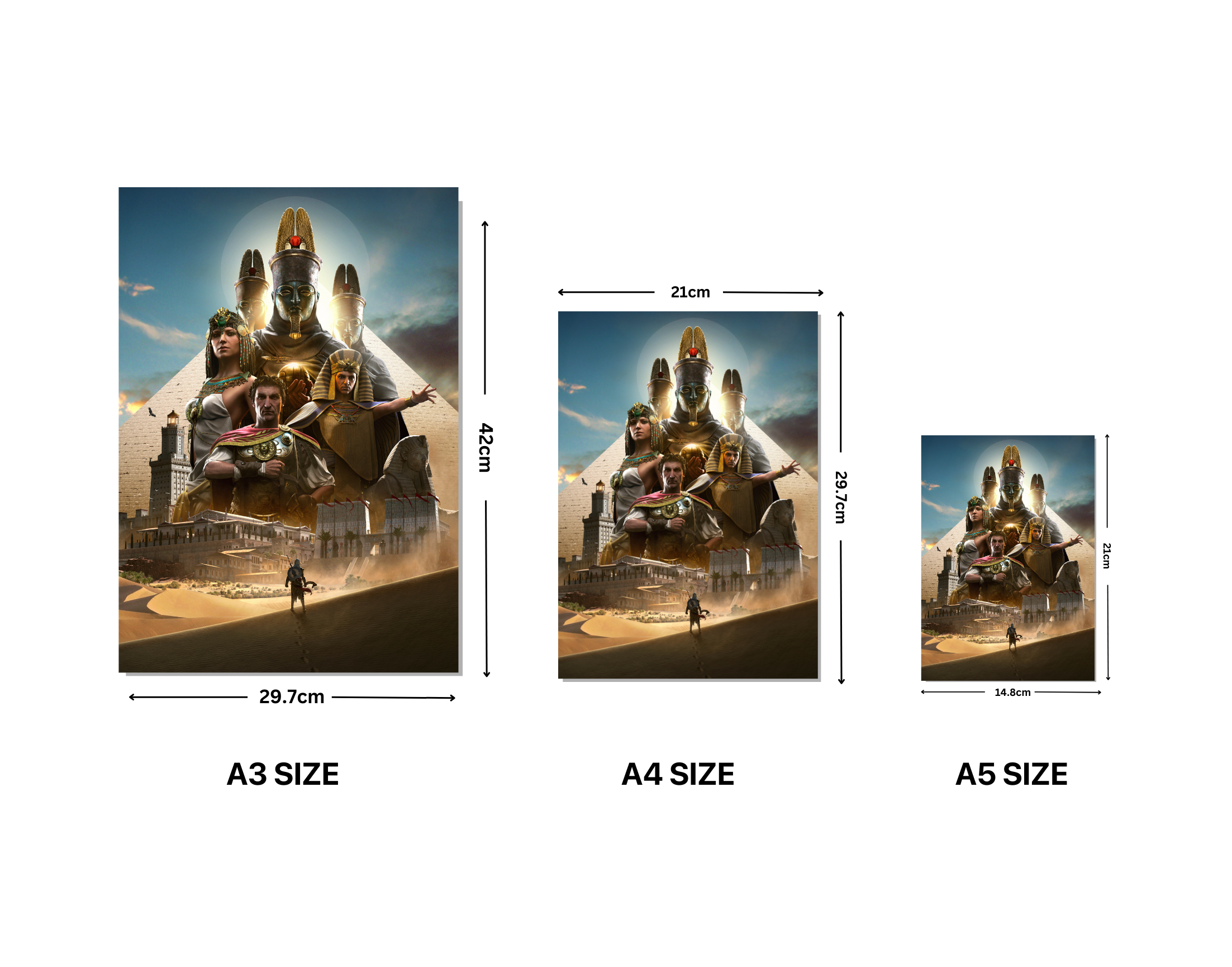 "EGYPT THROUGH THE PYRAMID: Assassin's Creed"- Shiny & Sturdy Metallic Poster Art That Pops & Sticks (Literally!)