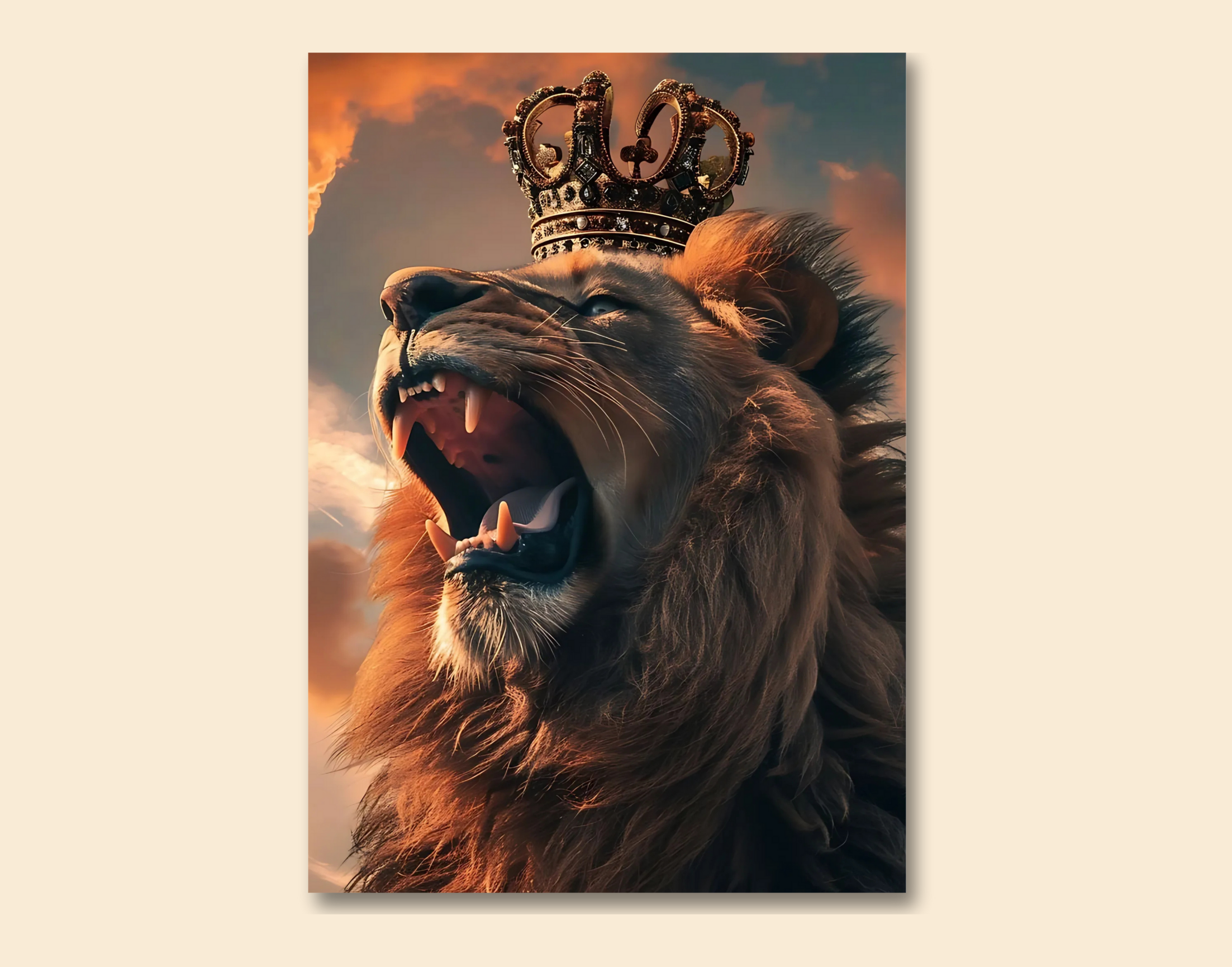 "King Of The Jungle"- Shiny & Sturdy Metallic Poster Art That Pops & Sticks