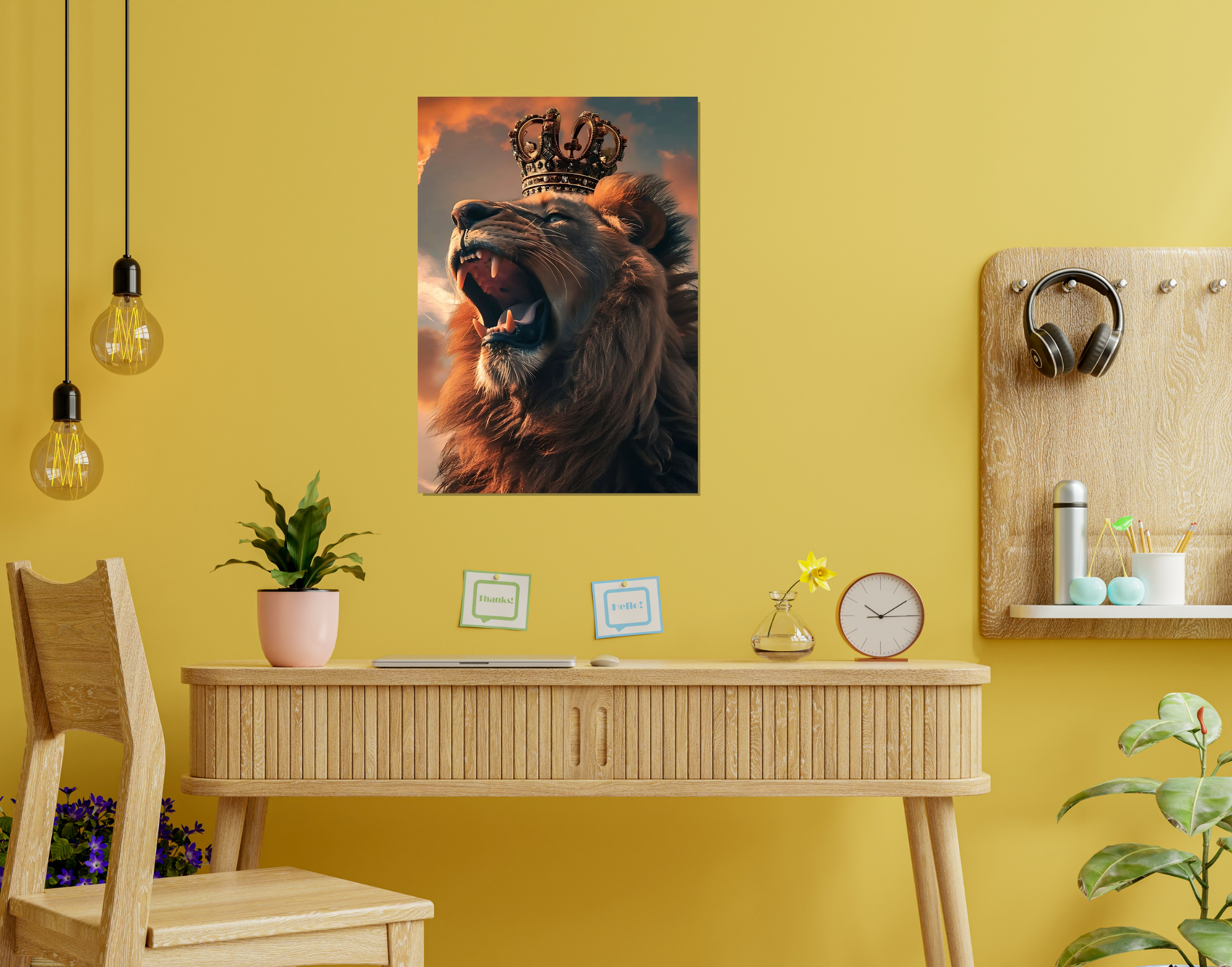 "King Of The Jungle"- Shiny & Sturdy Metallic Poster Art That Pops & Sticks