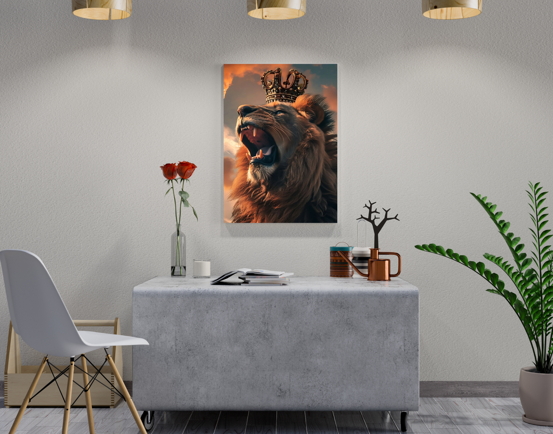 "King Of The Jungle"- Shiny & Sturdy Metallic Poster Art That Pops & Sticks