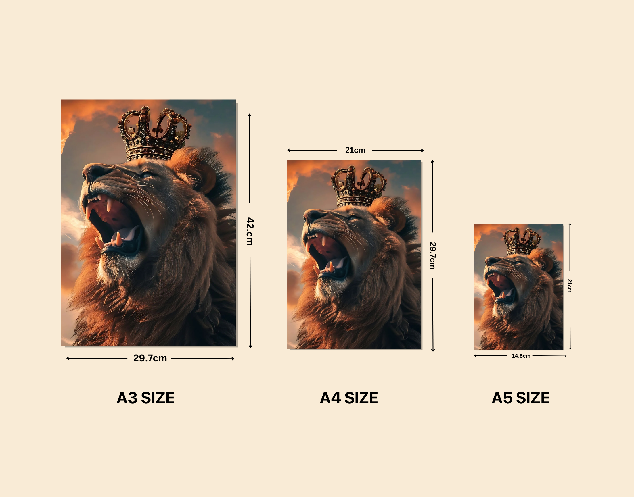 "King Of The Jungle"- Shiny & Sturdy Metallic Poster Art That Pops & Sticks