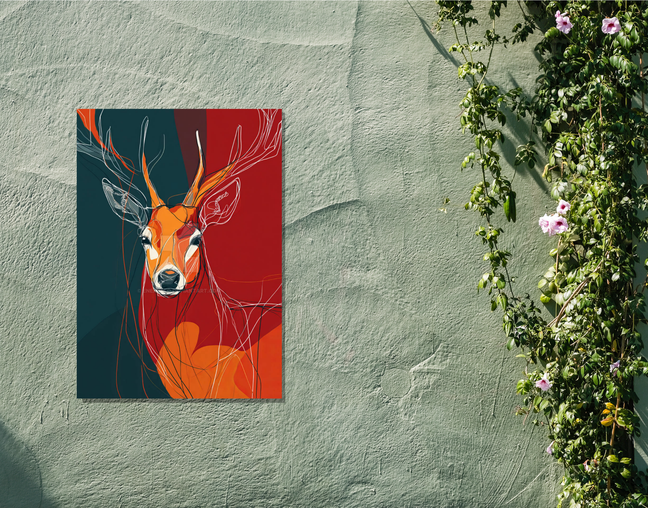 "Buck or Doe- Paint Version"- Shiny & Sturdy Metallic Poster Art That Pops & Sticks