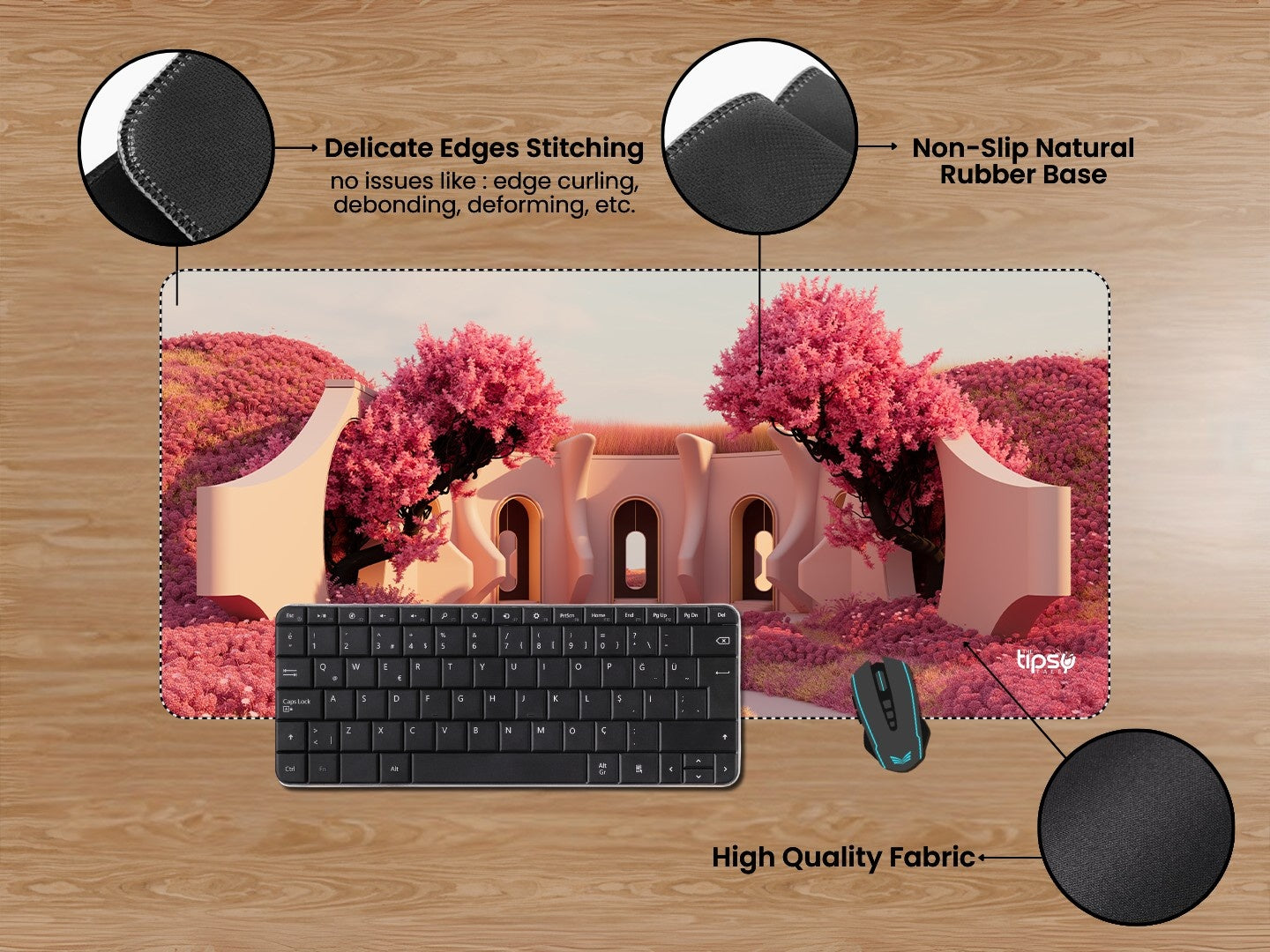 "PINK BLOSSOM VIEW" Gaming Mousepad Elevate Your Gaming Experience