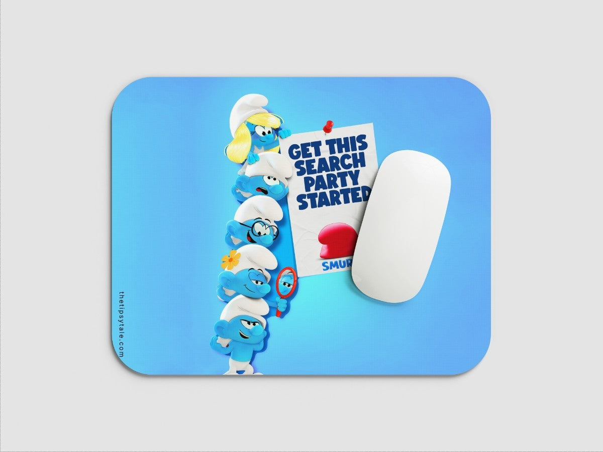 "Smurfs- Search Party" Mousepad Enhance Your Workspace with Style