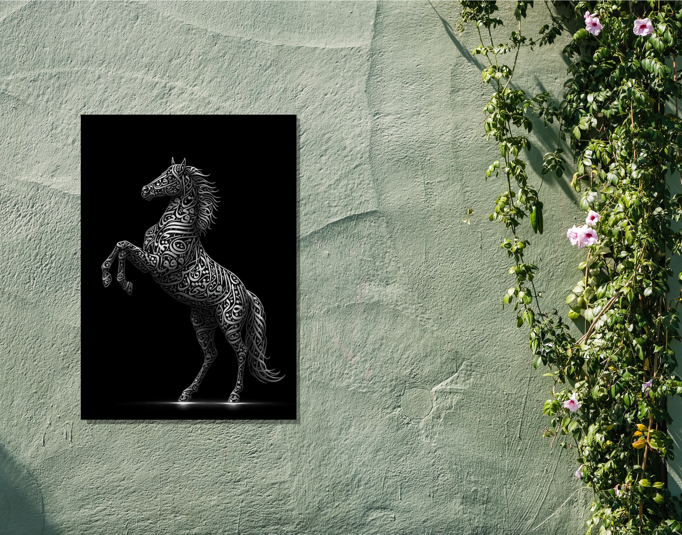 "Horse In The Wild"- Shiny & Sturdy Metallic Poster Art That Pops & Sticks