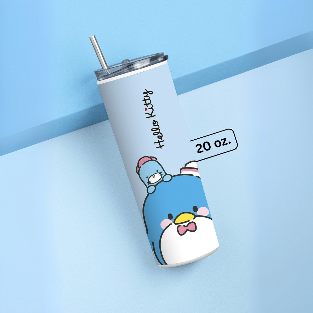 "Hello Kitty: Cute Tuxedo Sam Chip (Sanrio)" Tumbler with Metal Straw