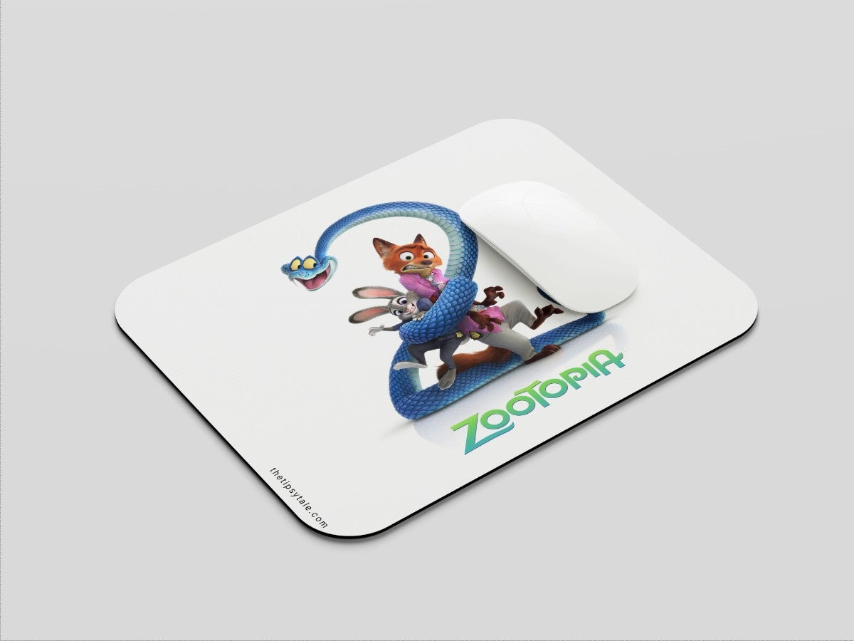 "Zootopia- Snake your way out" Mousepad Enhance Your Workspace with Style