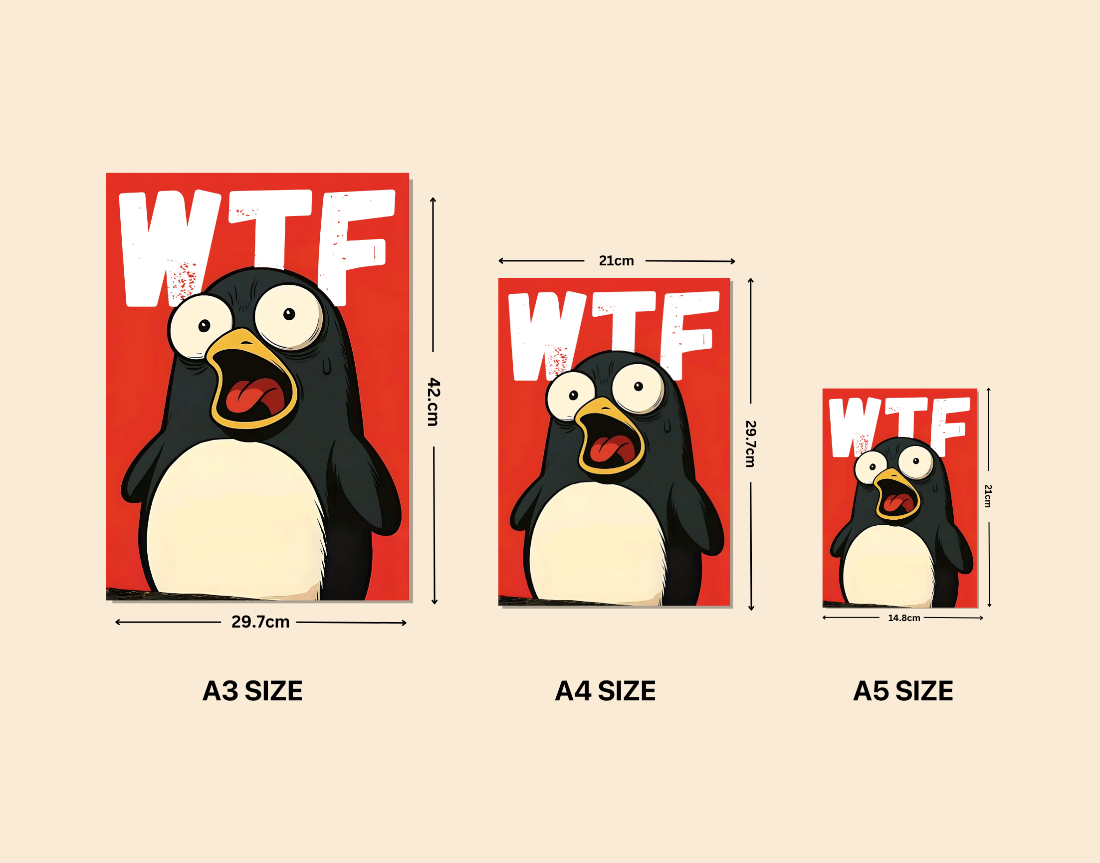 "WTF - Dog In The Wild"- Shiny & Sturdy Metallic Poster Art That Pops & Sticks