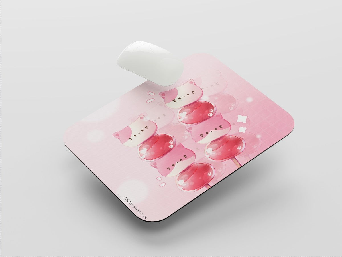 "KAWAII CANDY PINK" Mousepad Enhance Your Workspace with Style