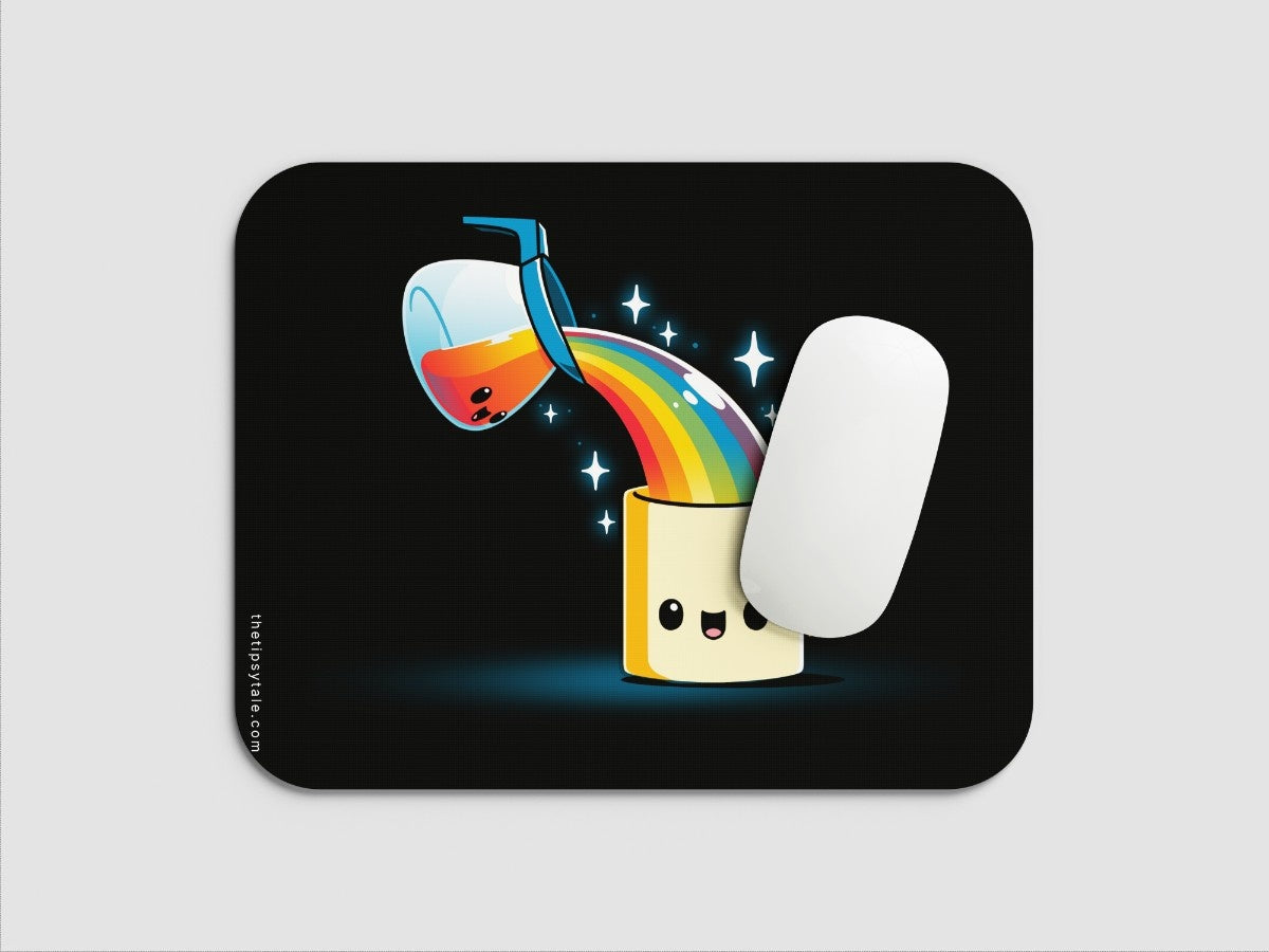 "Rainbow Coffee - Happy Life" Mousepad Enhance Your Workspace with Style