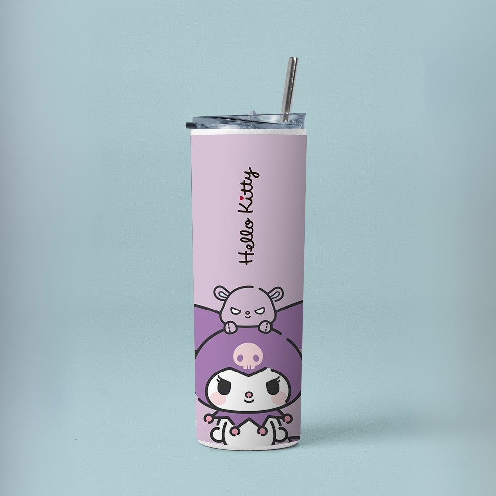 "Hello Kitty: Kuromi Halloween" Tumbler with Metal Straw