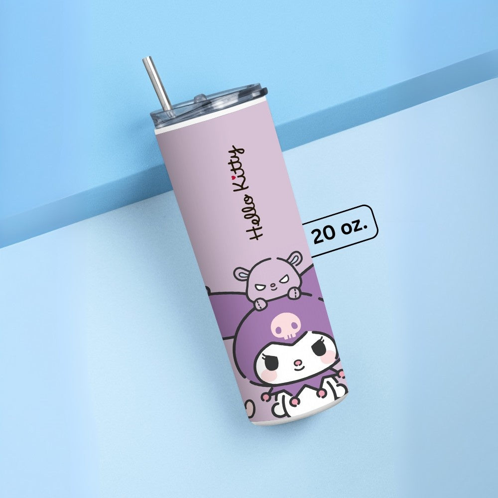 "Hello Kitty: Kuromi Halloween" Tumbler with Metal Straw