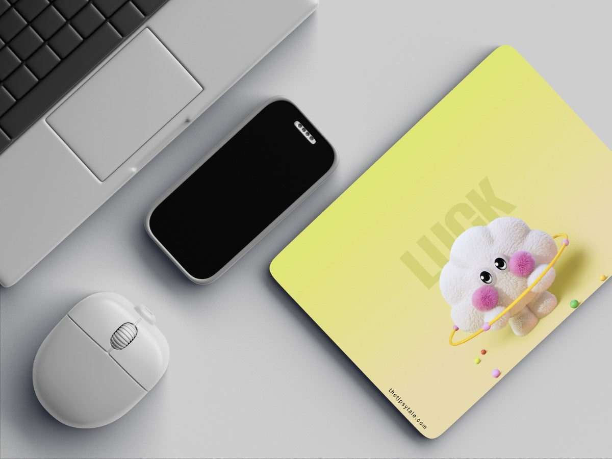 "Fluffy White: Honor Magic Mobile" Mousepad Enhance Your Workspace with Style