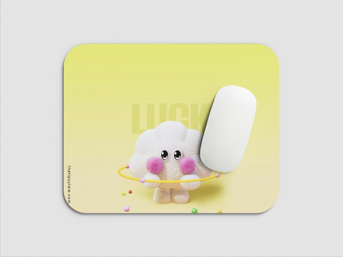 "Fluffy White: Honor Magic Mobile" Mousepad Enhance Your Workspace with Style