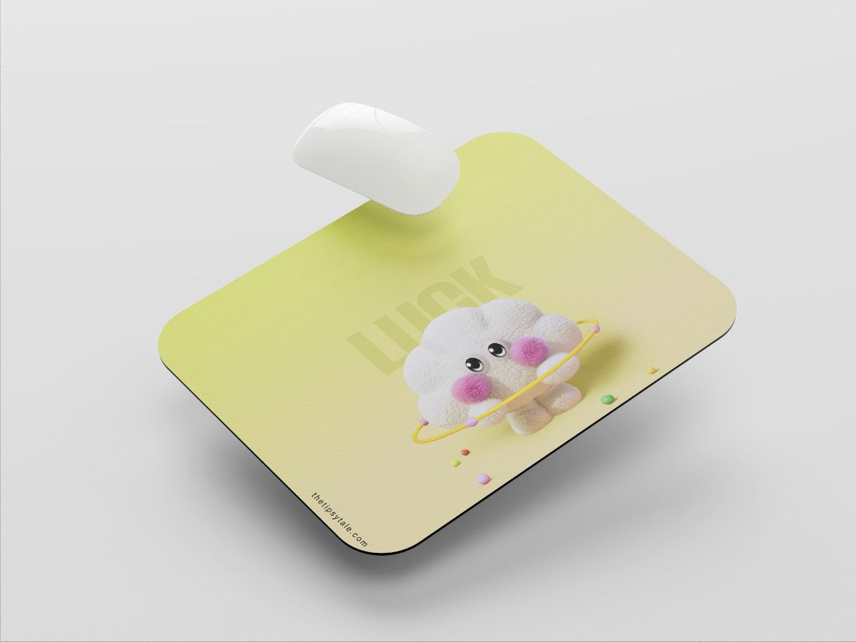 "Fluffy White: Honor Magic Mobile" Mousepad Enhance Your Workspace with Style
